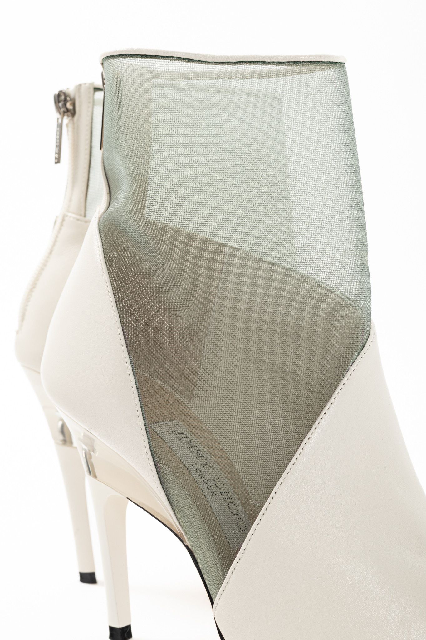 Jimmy Choo Jimmy Choo Sioux 100 Latte Nappa & Mint Mesh Ankle Boots Size US 7 / IT 37 - 8 Thumbnail