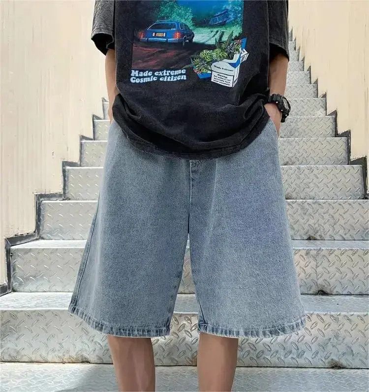 Japanese Brand Straight and versatile casual wide leg denim shorts Size US 30 / EU 46 - 1 Thumbnail