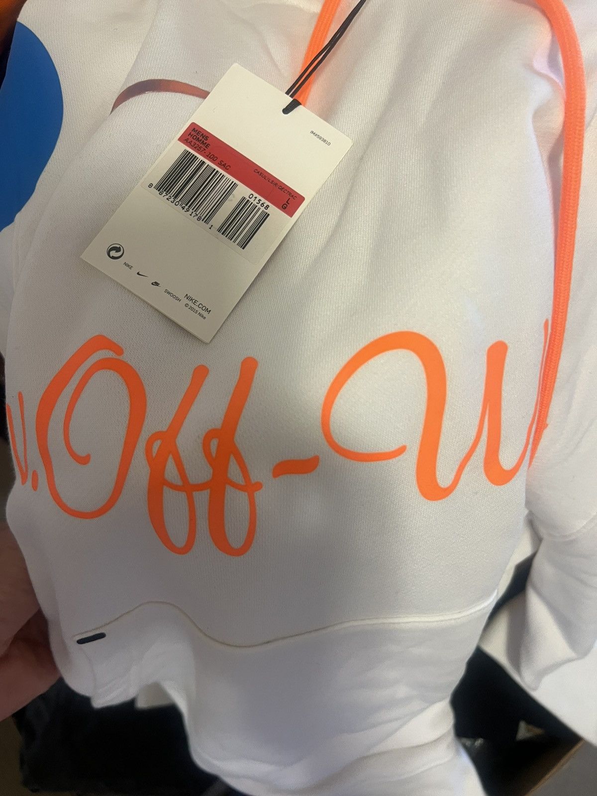 Nike × Off-White Nike Off-White Virgil white hoodie large Size US L / EU 52-54 / 3 - 8 Thumbnail