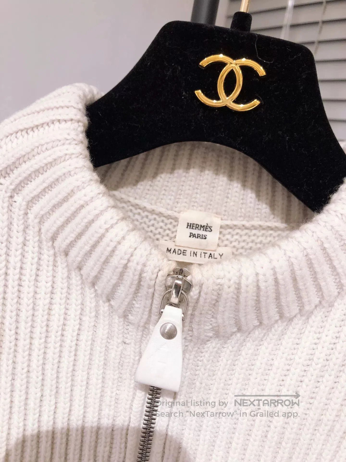 Hermes Hermes Beige Wool Cashmere Cardigan. Size US M / EU 48-50 / 2 - 4 Thumbnail
