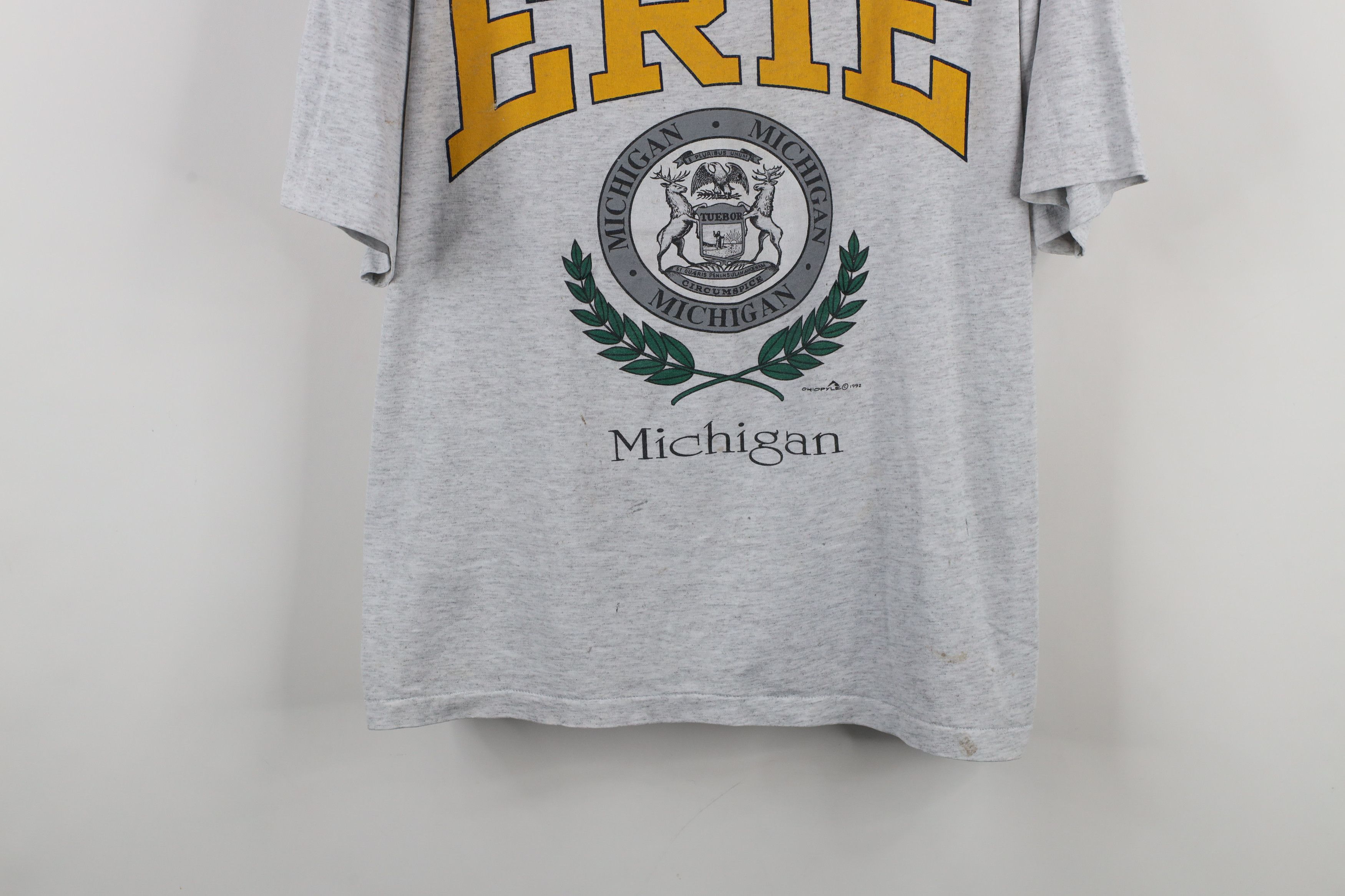 Vintage Vintage 90s Spell Out Erie Michigan Short Sleeve T-Shirt USA Size XL / US 12-14 / IT 48-50 - 3 Thumbnail
