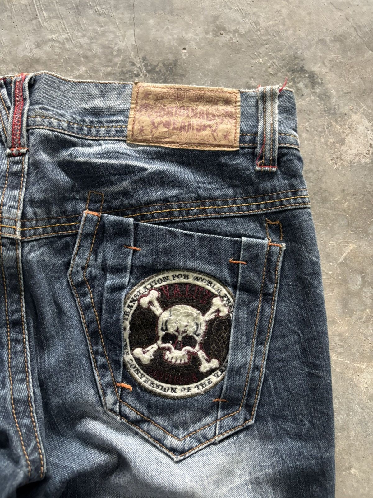 14th Addiction Y2K fade wash jeans skull japanese denim distressed Size US 31 - 12 Thumbnail
