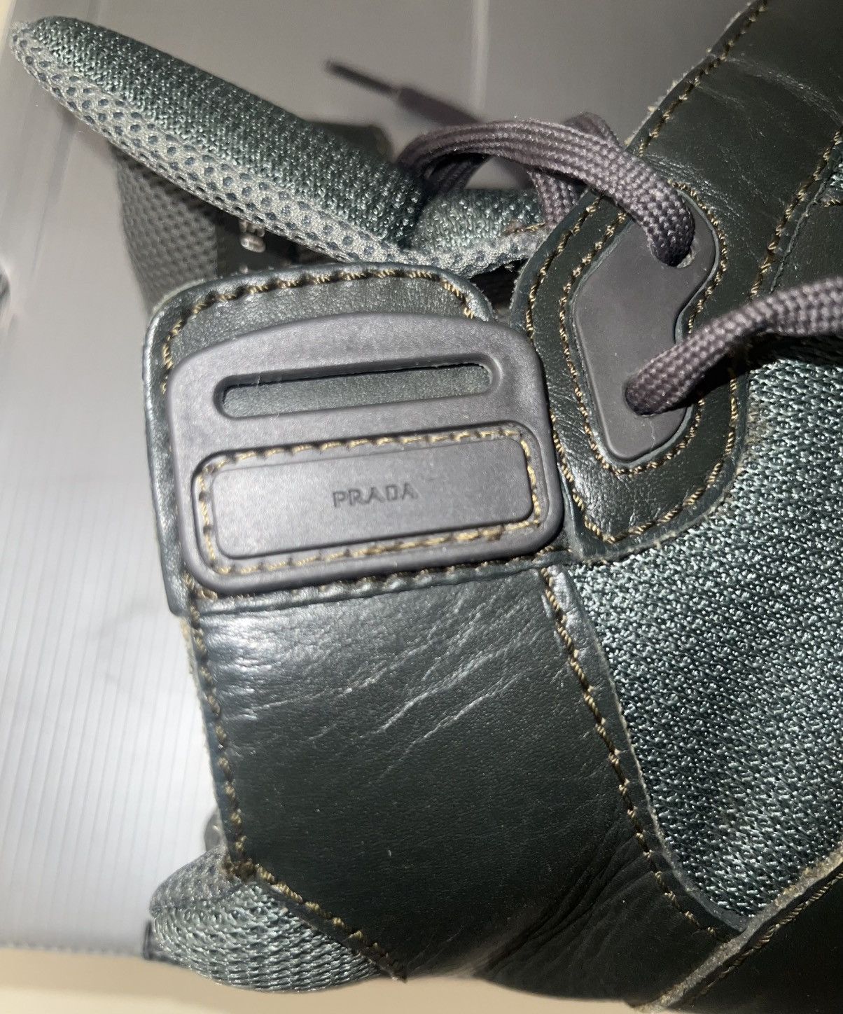 Prada Authentic Prada America’s Cup army green sneakers rare 8.5 Size US 9.5 / EU 42-43 - 9 Thumbnail