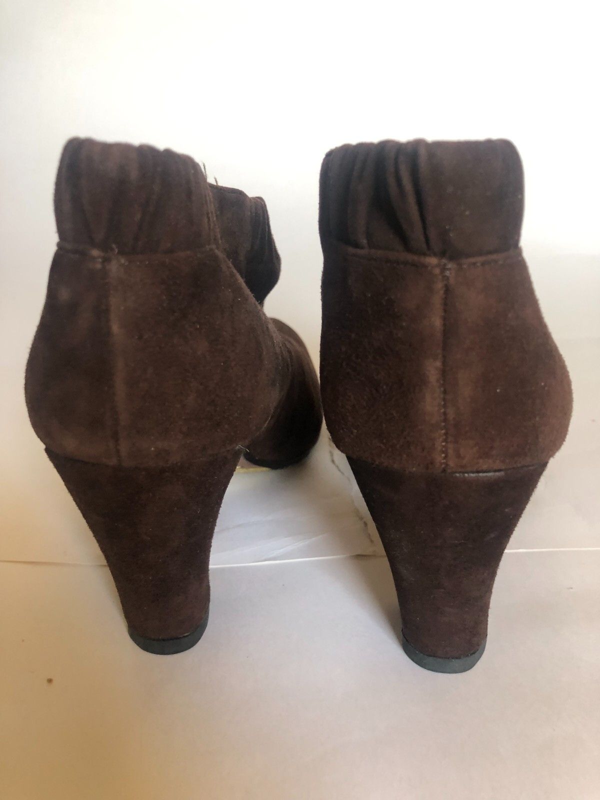Sam Edelman Women Sam Edelman Brown Suede High Wide Heel Bootie 9M Size US 9 / IT 39 - 8 Thumbnail