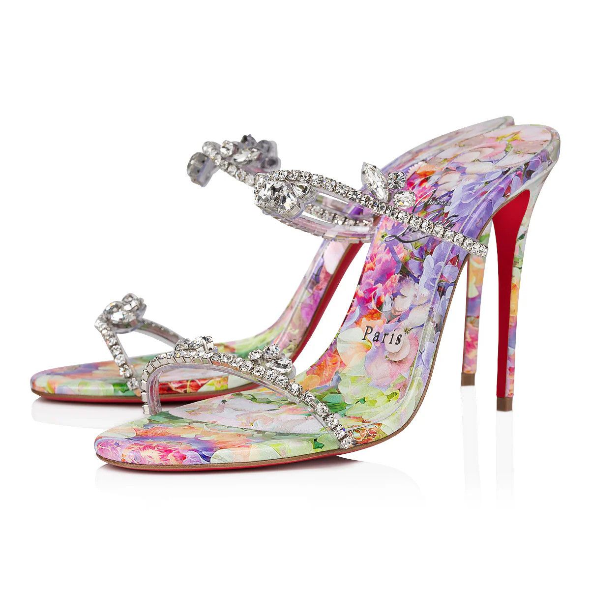 Christian Louboutin oc11z0125 Just Queen 100mm Sandals in Multicolor Size US 7 / IT 37 - 1 Preview