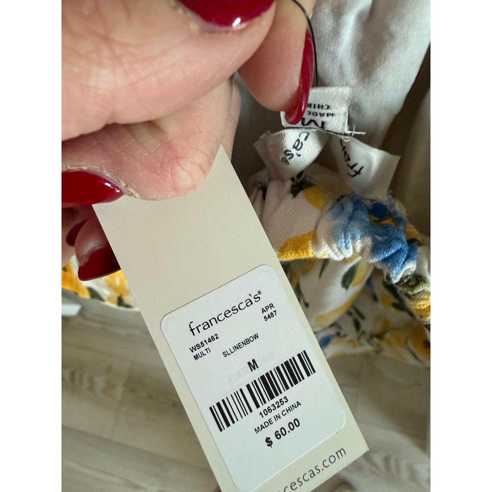 Other Francesca's Yellow Blue Dora Lemon Print Bow Back Mini Dress Size M / US 6-8 / IT 42-44 - 5 Thumbnail