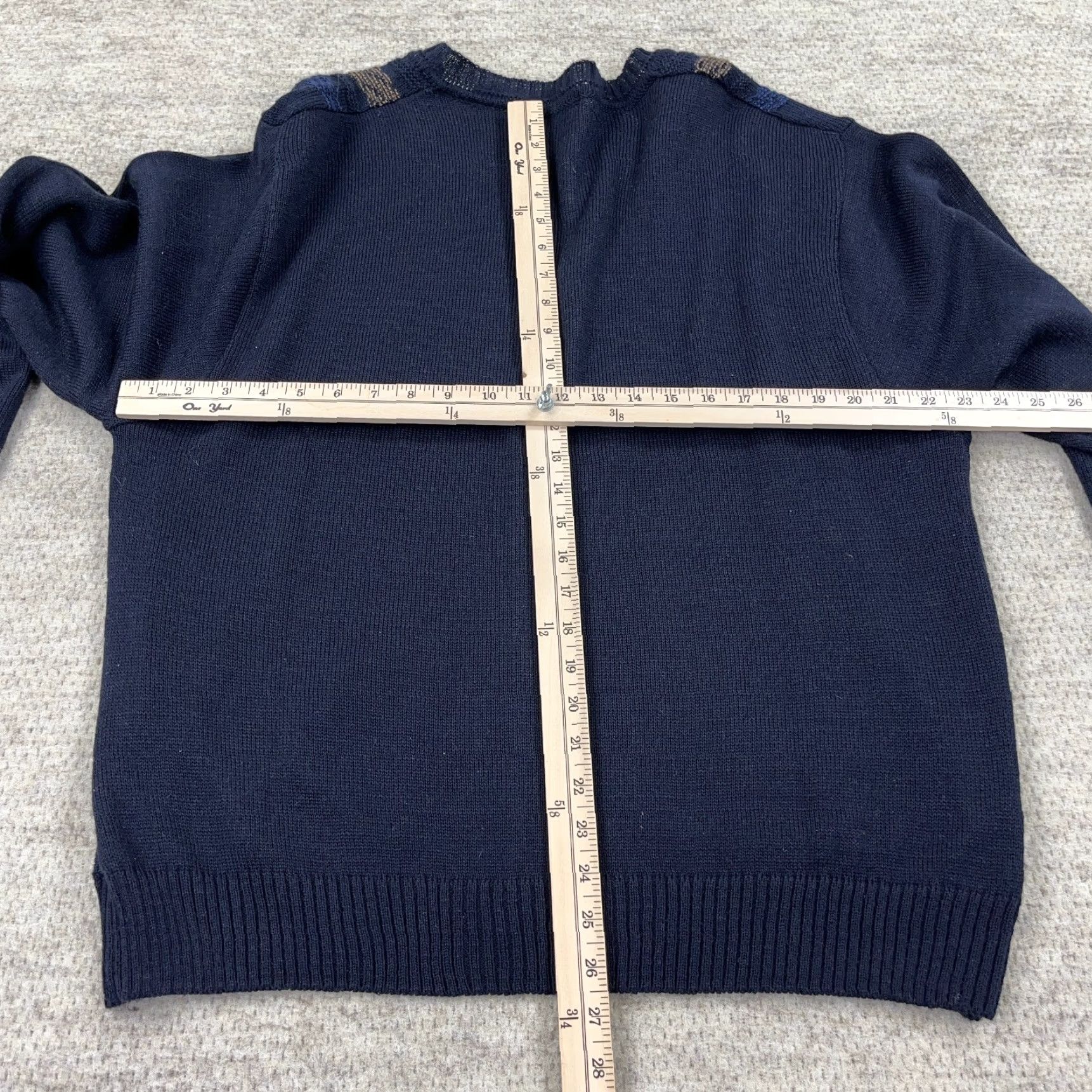 Vintage VINTAGE Cellinni Cardigan Sweater Men XL Blue Wool Knit Striped 90s Classic Cardigan Mens XL Blue Knit-Top Sweater Size US XL / EU 56 / 4 - 6 Thumbnail