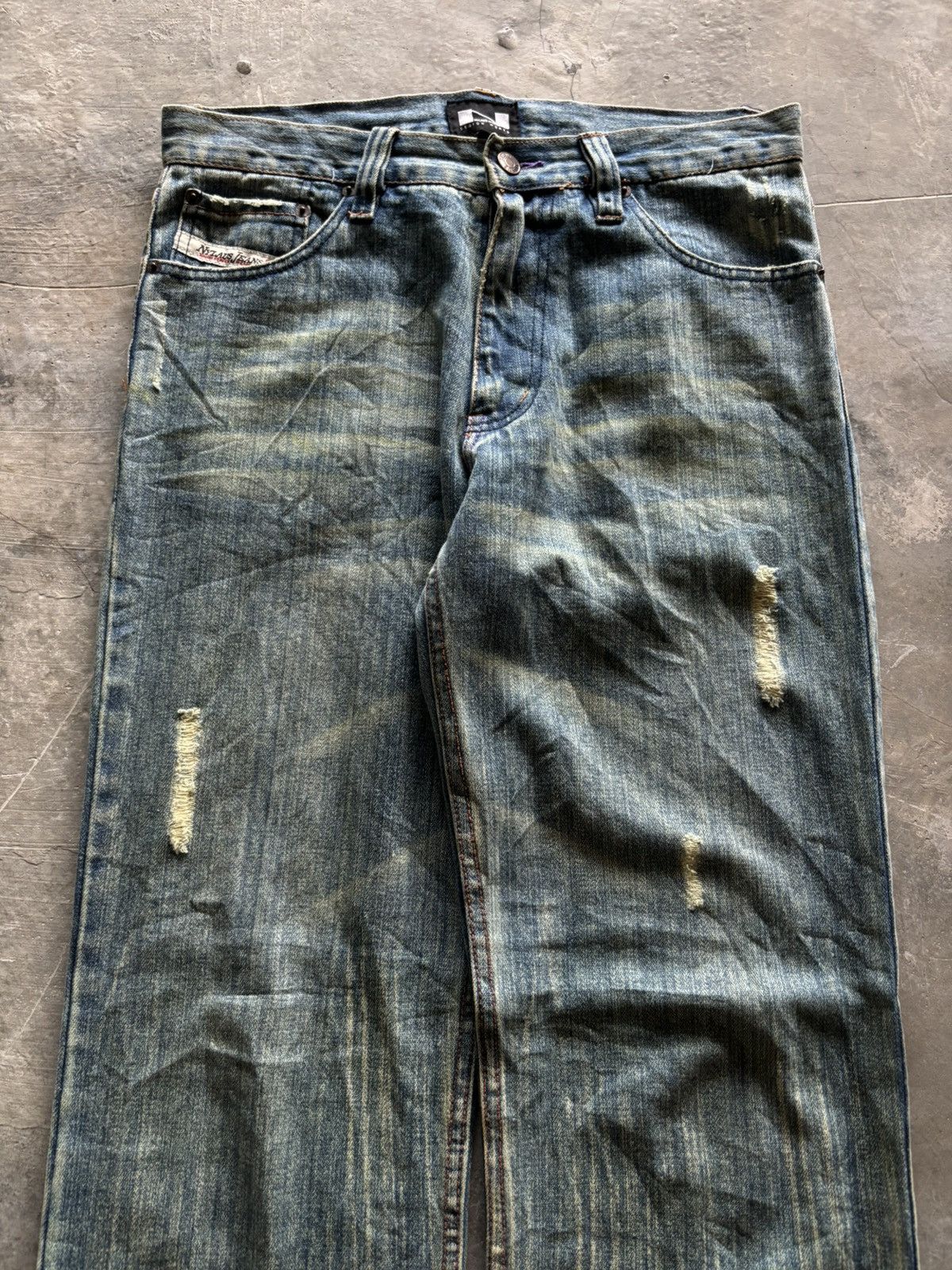 If Six Was Nine NYLAUS flare distressed rusty wash punk grunge japanese Size US 32 / EU 48 - 2 Thumbnail