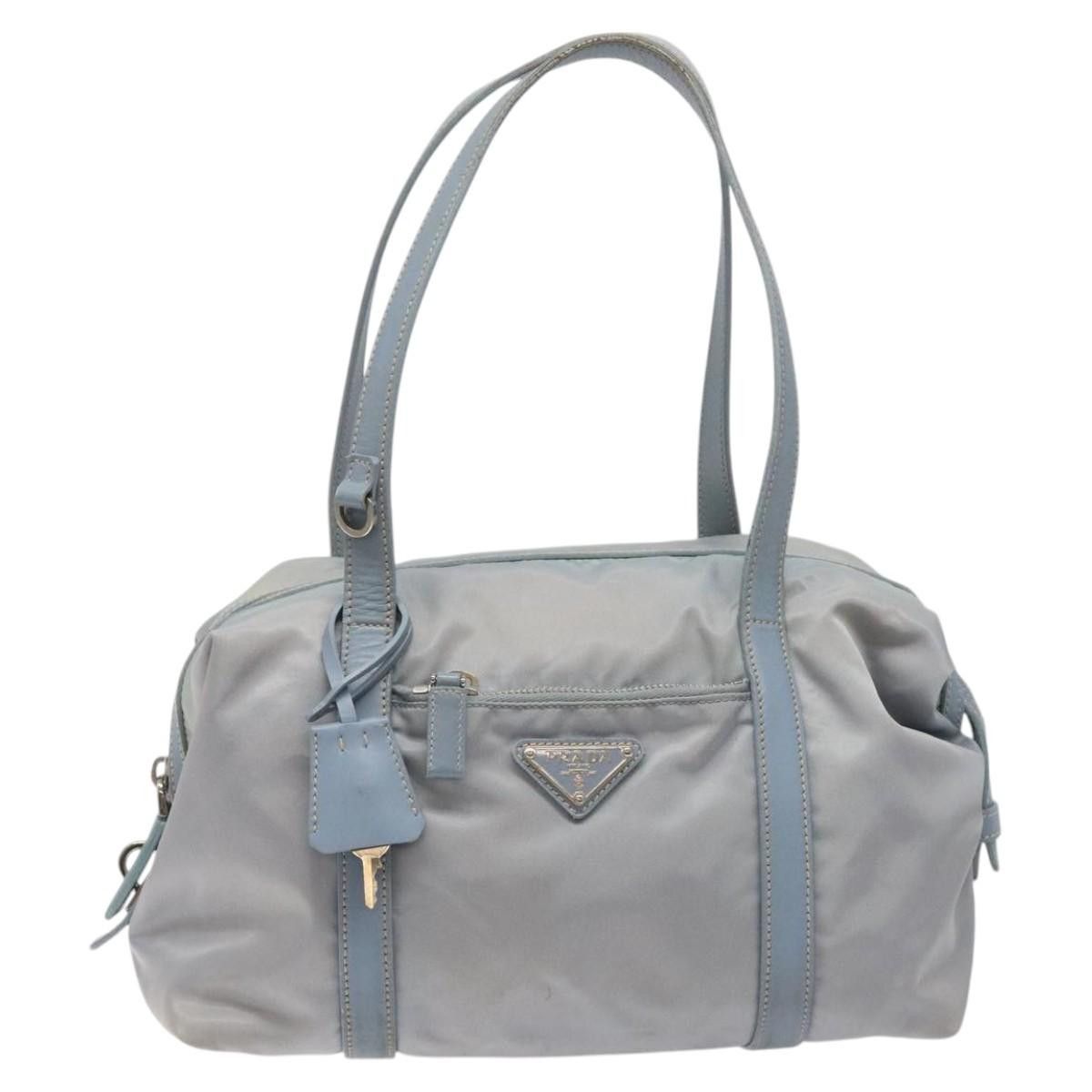 Prada Tessuto Blue Synthetic Handbag (Pre-Owned) Size ONE SIZE - 1 Thumbnail