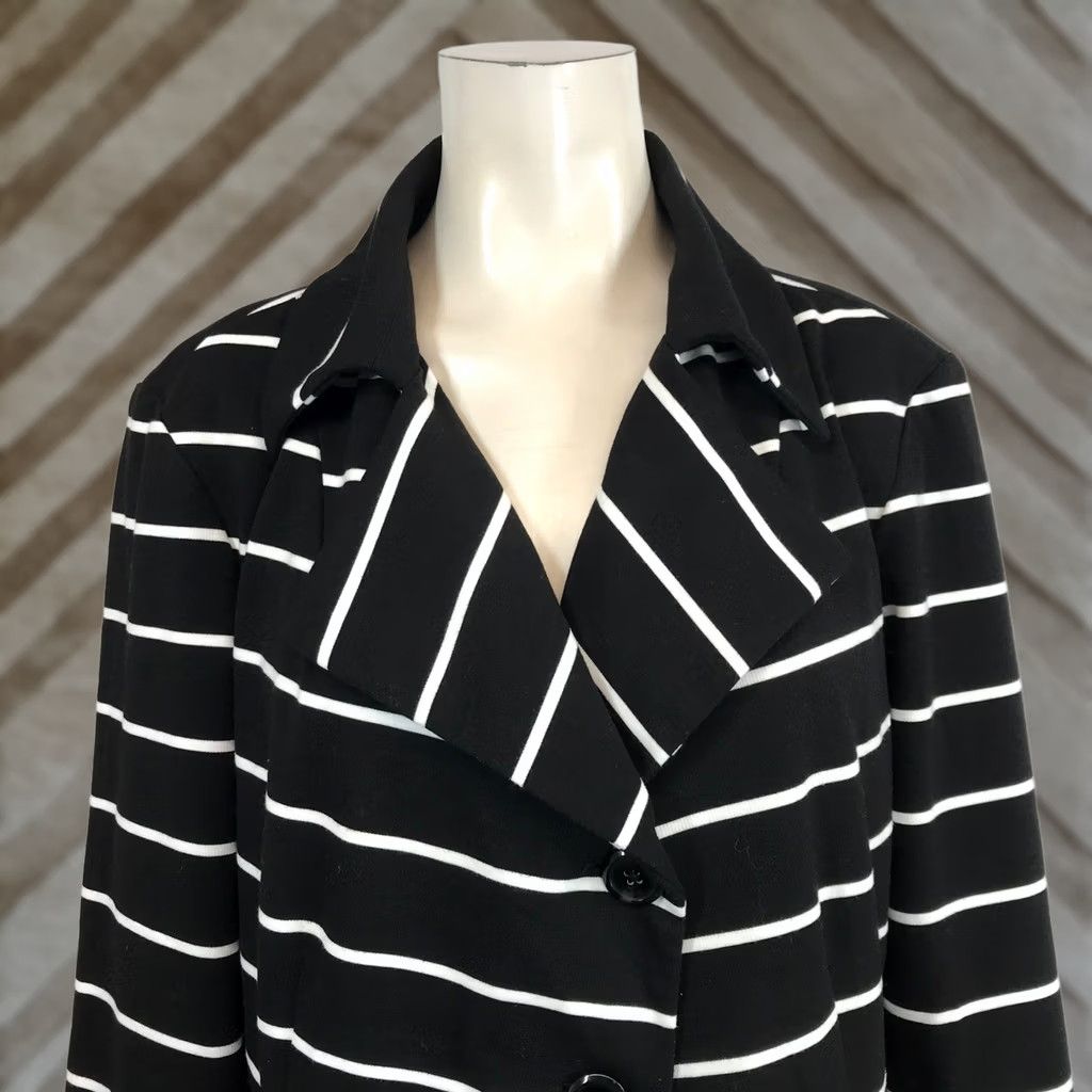Vintage VINTAGE? No. Chicos Black White Stripe Double Breasted Blazer Women Size 3 -> CHICOS Black White Stripe Double-Breasted Blazer Women Size 3 Size XS / US 0-2 / IT 36-38 - 1 Thumbnail