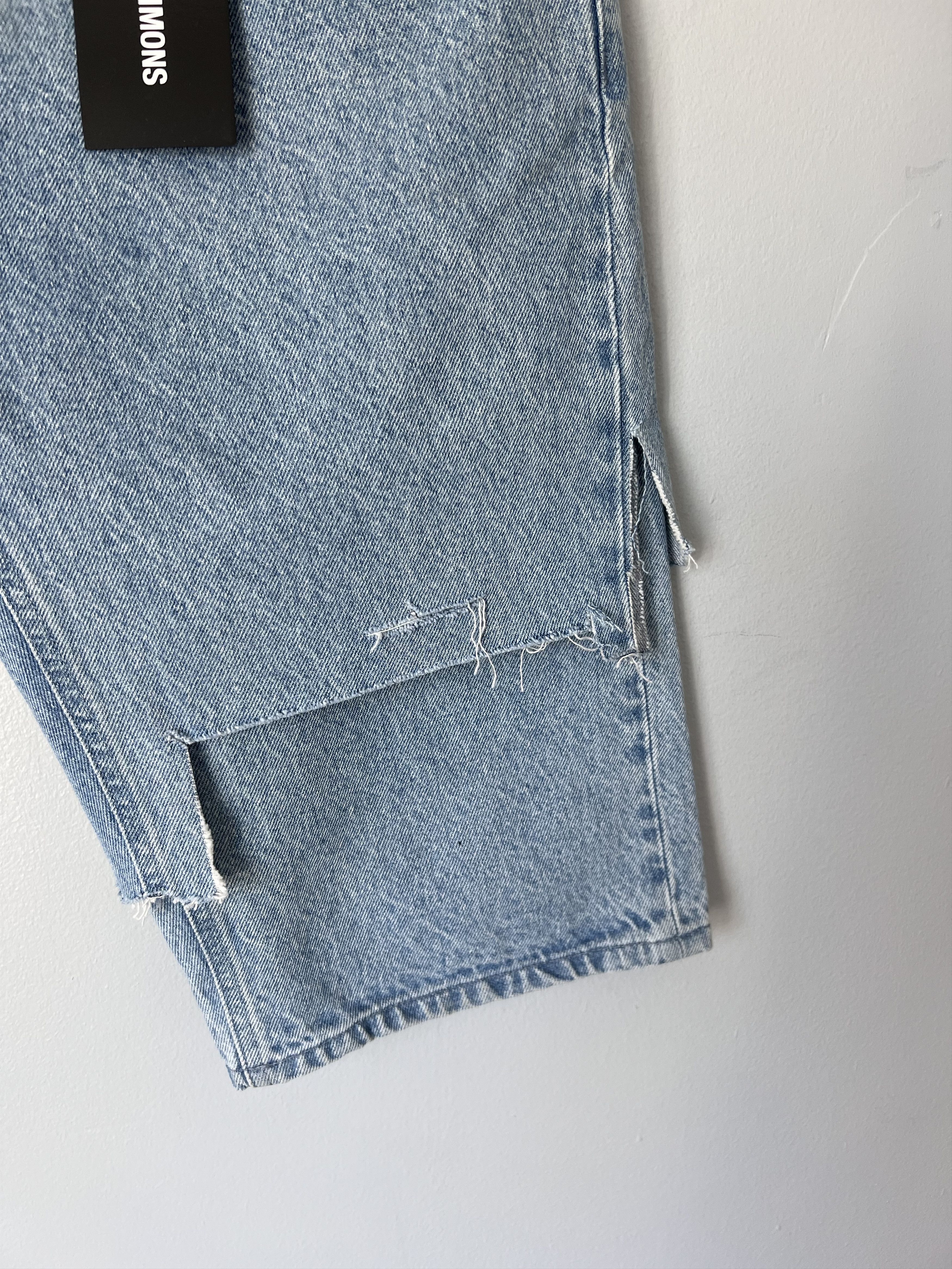 Raf Simons Raf Simons Destroyed Denim Shorts in Blue Size US 33 - 4 Thumbnail