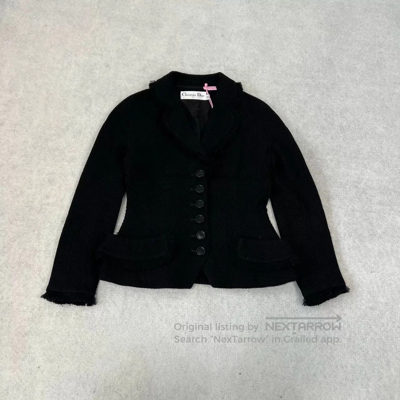 Dior Dior Black Tweed Wool Waistcoat Coat. Size S / US 4 / IT 40 - 1 Thumbnail