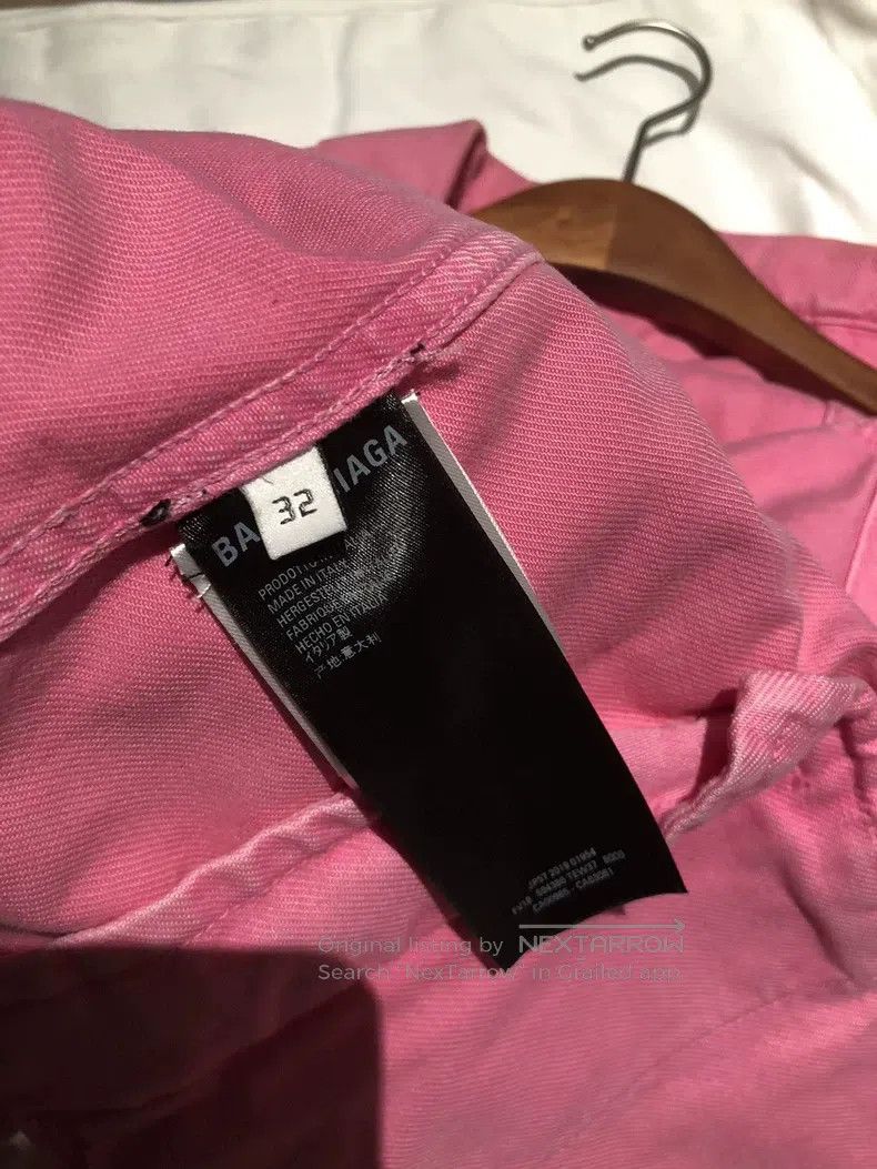 Balenciaga Balenciaga Pink Denim Jacket Size 4XL / US 24-26 - 6 Thumbnail