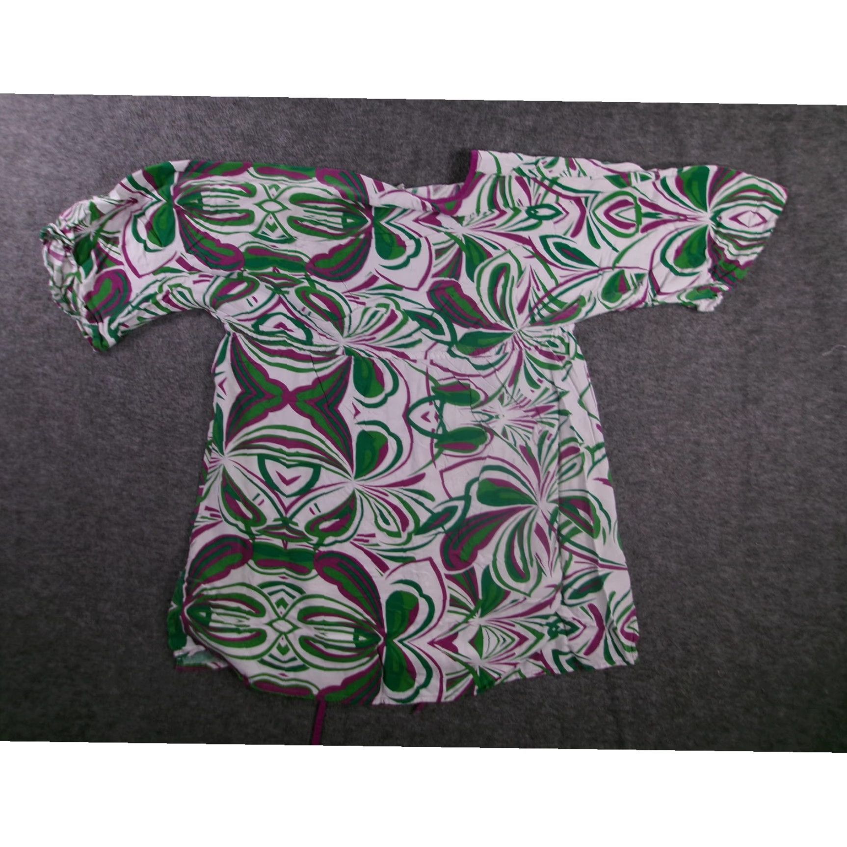 Banana Republic VINTAGE Banana Republic Women’s Small Floral Bohemian Tunic Top Rayon V-Neck Short Sleeve Casual Summer Vacation Size S / US 4 / IT 40 - 7 Thumbnail