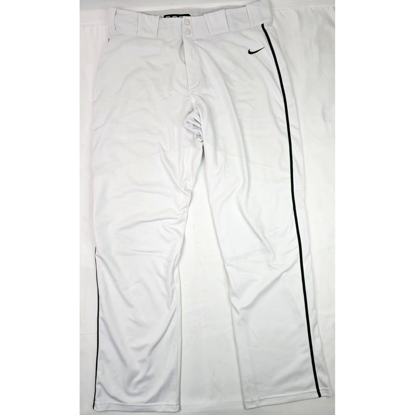 Nike VINTAGE Nike Vapor Select Baseball BSBL Straight Leg Pants Men 2XL XXL White Green Size US 39 - 2 Thumbnail