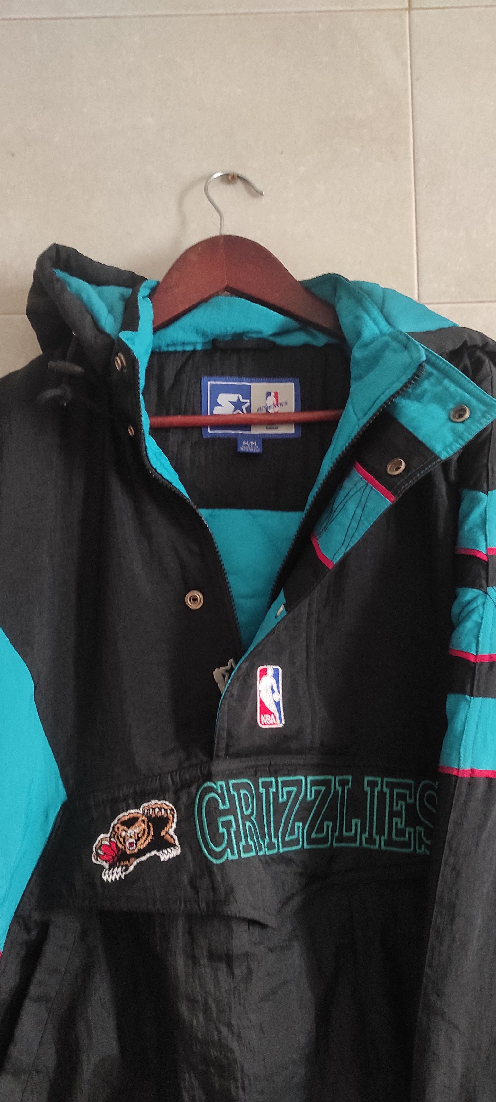 NBA × Starter × Vintage NBA Vancouver Grizzlies Starter Puffer Quarter Zip Jacket Size US M / EU 48-50 / 2 - 3 Thumbnail