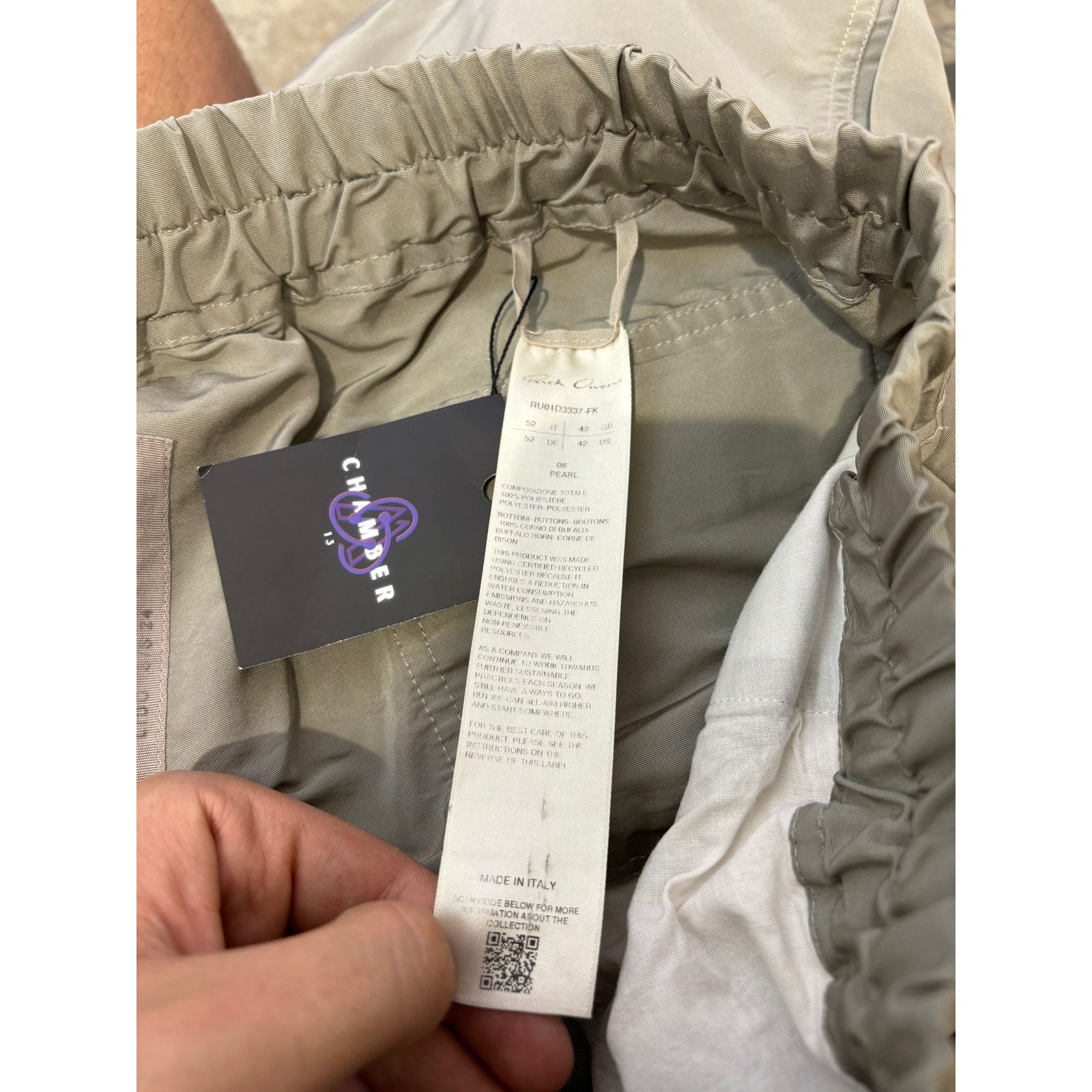 Rick Owens Rick Owens Nylon Pants Tan Used 52 (XL) Size US 36 / EU 52 - 5 Thumbnail