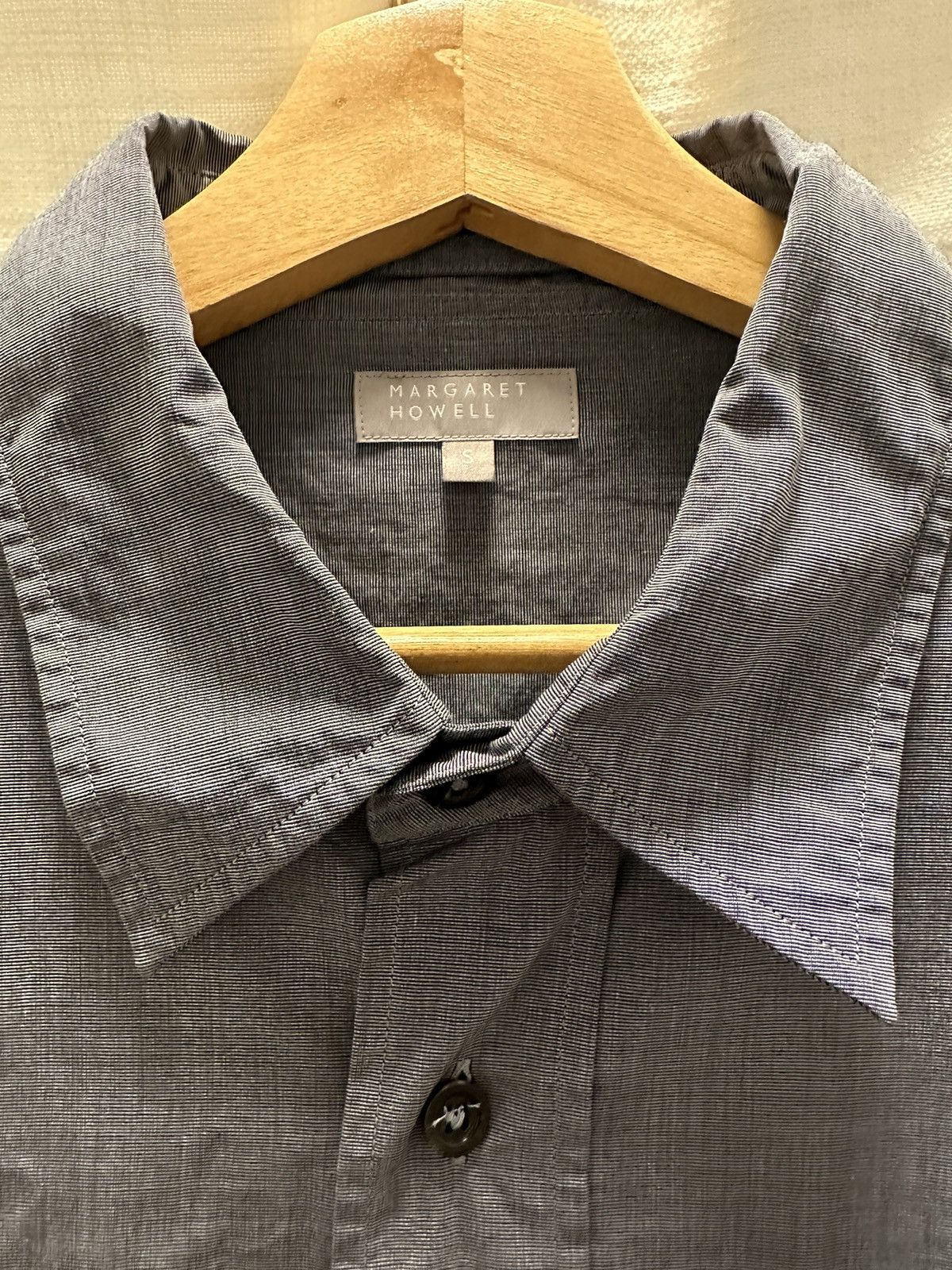 Margaret Howell Odd Pocket Shirt - End on End Cotton - Blue Size US S / EU 44-46 / 1 - 3 Thumbnail