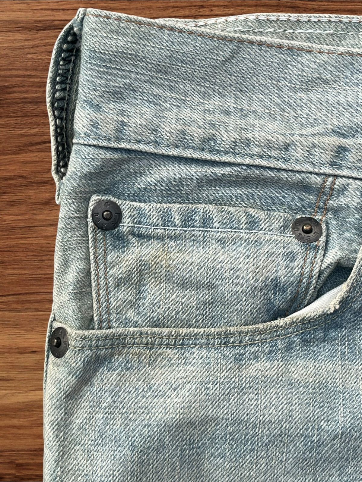 Levi's × Levi's Vintage Clothing Vintage Y2K Levi’s 511 Blue Washed Distressed Slim Fit Jeans Size US 32 / EU 48 - 10 Thumbnail