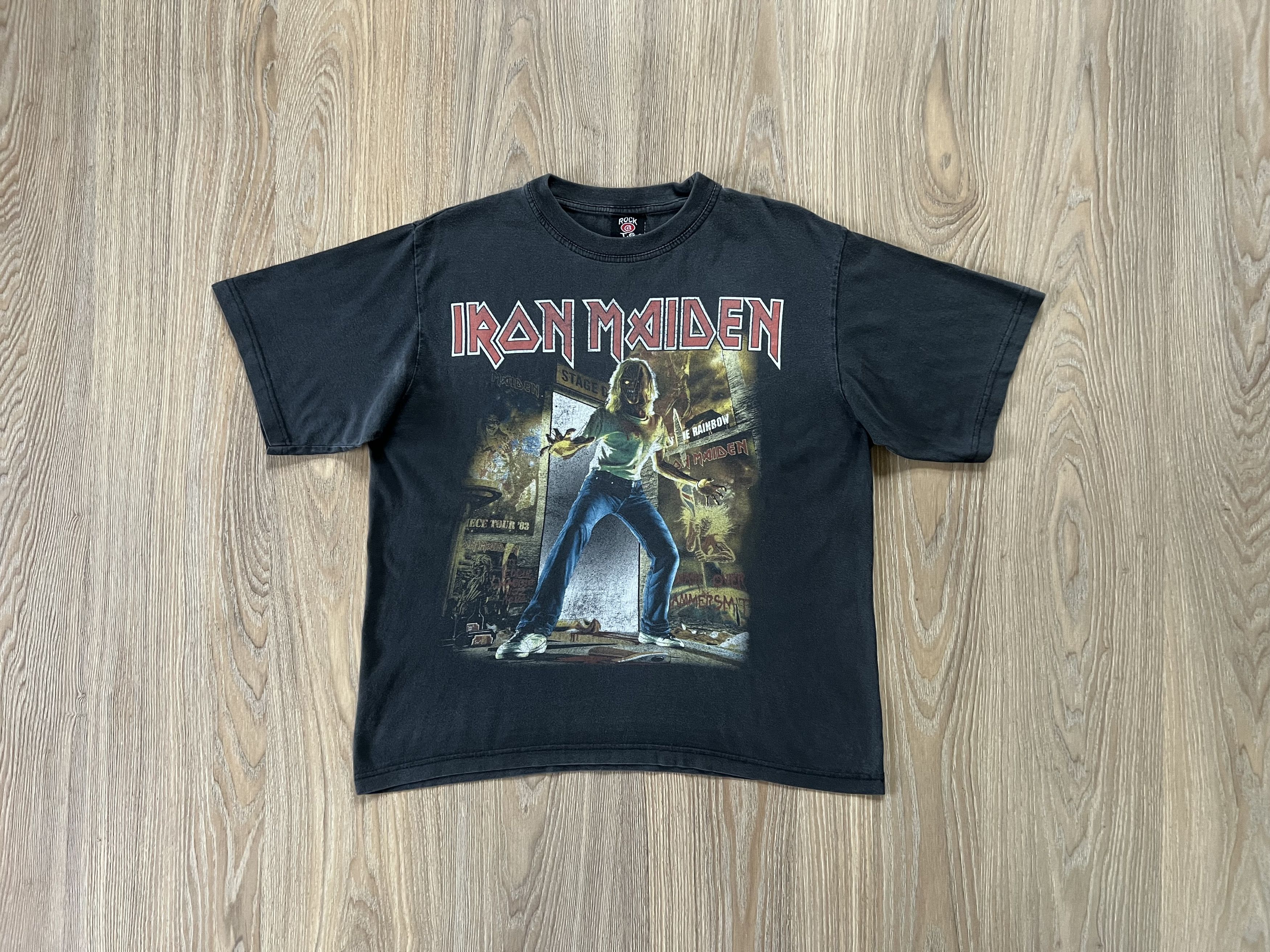 image of Vintage Iron Maiden Eddie Rips Up Europe 2005 T Shirt in Black, Men's (Size Large)