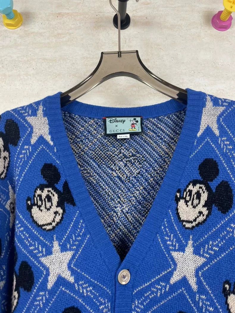 Gucci Gucci Disney co-branded Mickey blue cardigan sweater 2501-N Size US L / EU 52-54 / 3 - 3 Thumbnail