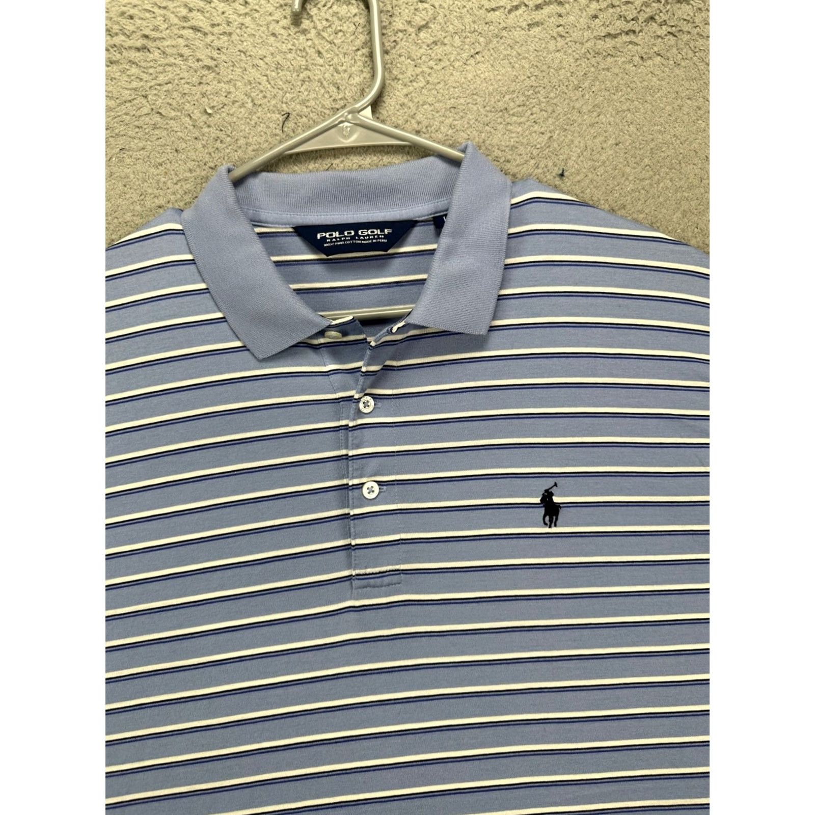 Ralph Lauren Ralph Lauren Polo Golf Shirt Mens Large Blue Pima Cotton Polo Short Sleeve Denim? Wait. Size US L / EU 52-54 / 3 - 6 Thumbnail
