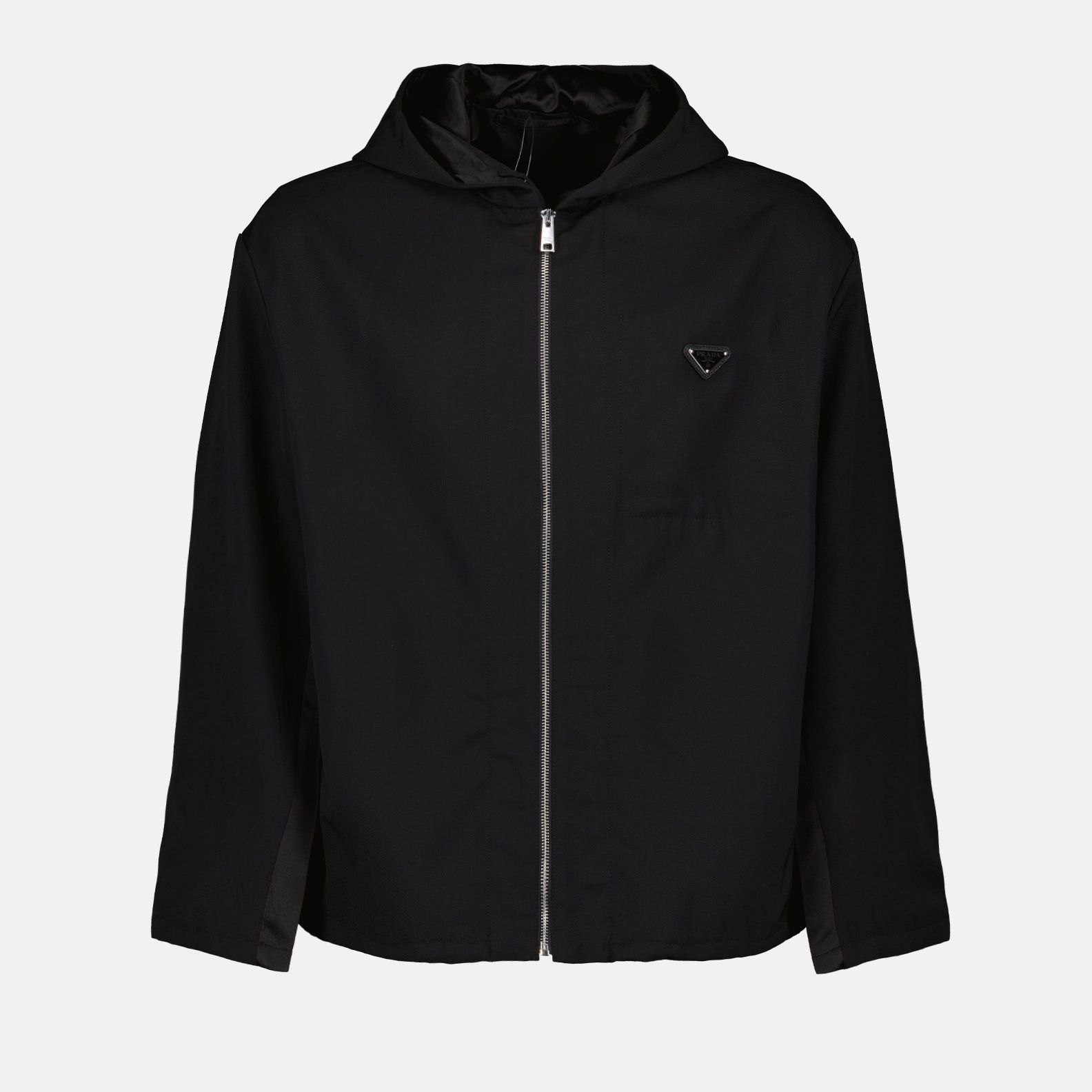 【y】Prada Full Zip Jacket 48 Prada Wool Cashmere Sweater Jacket Men's Size 48 Long Sleeve Full