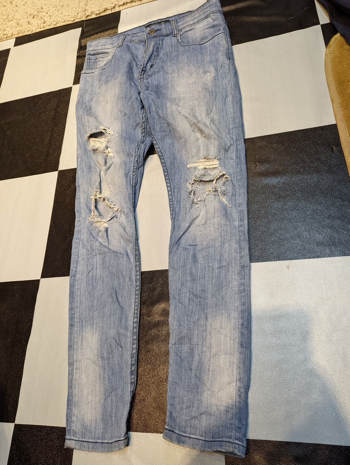 Japanese Brand CavariA Jeans Destress Size 28" / US 6 / IT 42 - 3 Thumbnail