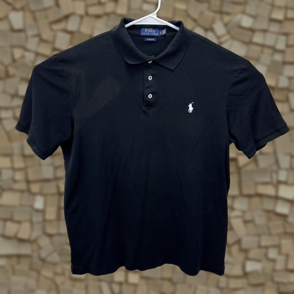 Polo Ralph Lauren VINTAGE Polo Ralph Lauren Polo Shirt Men Large Black Cotton Short Sleeve Casual Summer Size US L / EU 52-54 / 3 - 1 Thumbnail