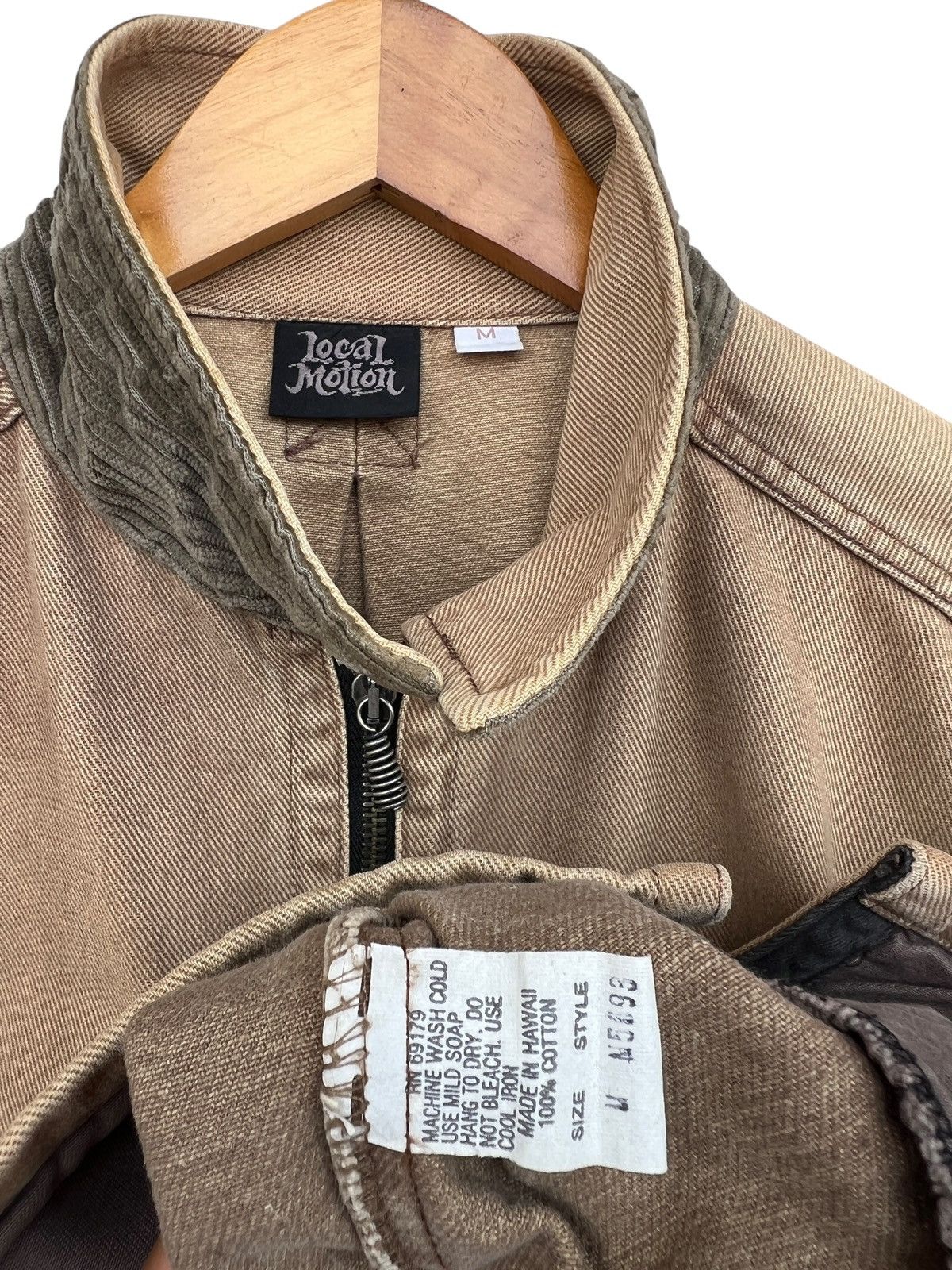 Vintage Vintage 90s Local Motion Hawaii Sunfaded Brown Denim Jacket Size US L / EU 52-54 / 3 - 10 Thumbnail