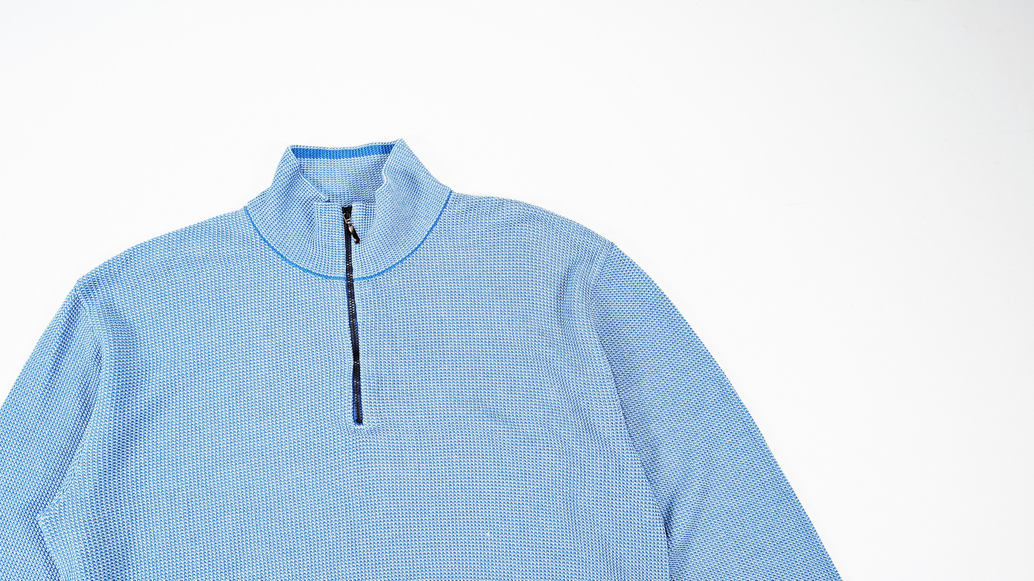 Other Fabio Caviglia 1/3 Zip Blue Cotton Pullover Size 52 L Size US L / EU 52-54 / 3 - 2 Thumbnail