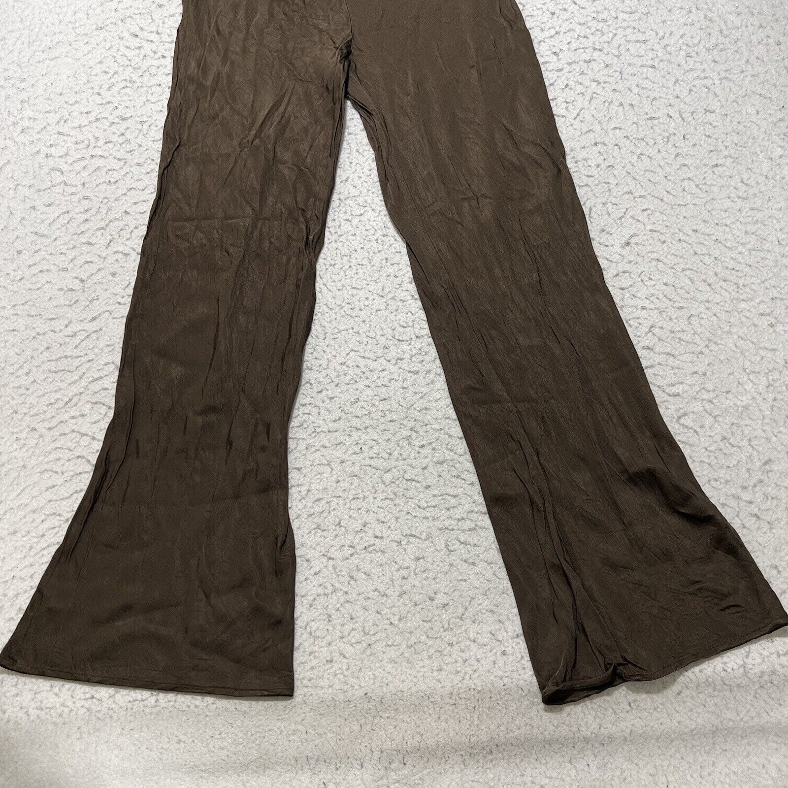 Zara Zara High Waist Brown Flared Wide Leg Lightweight Pants Size 28" / US 6 / IT 42 - 10 Thumbnail