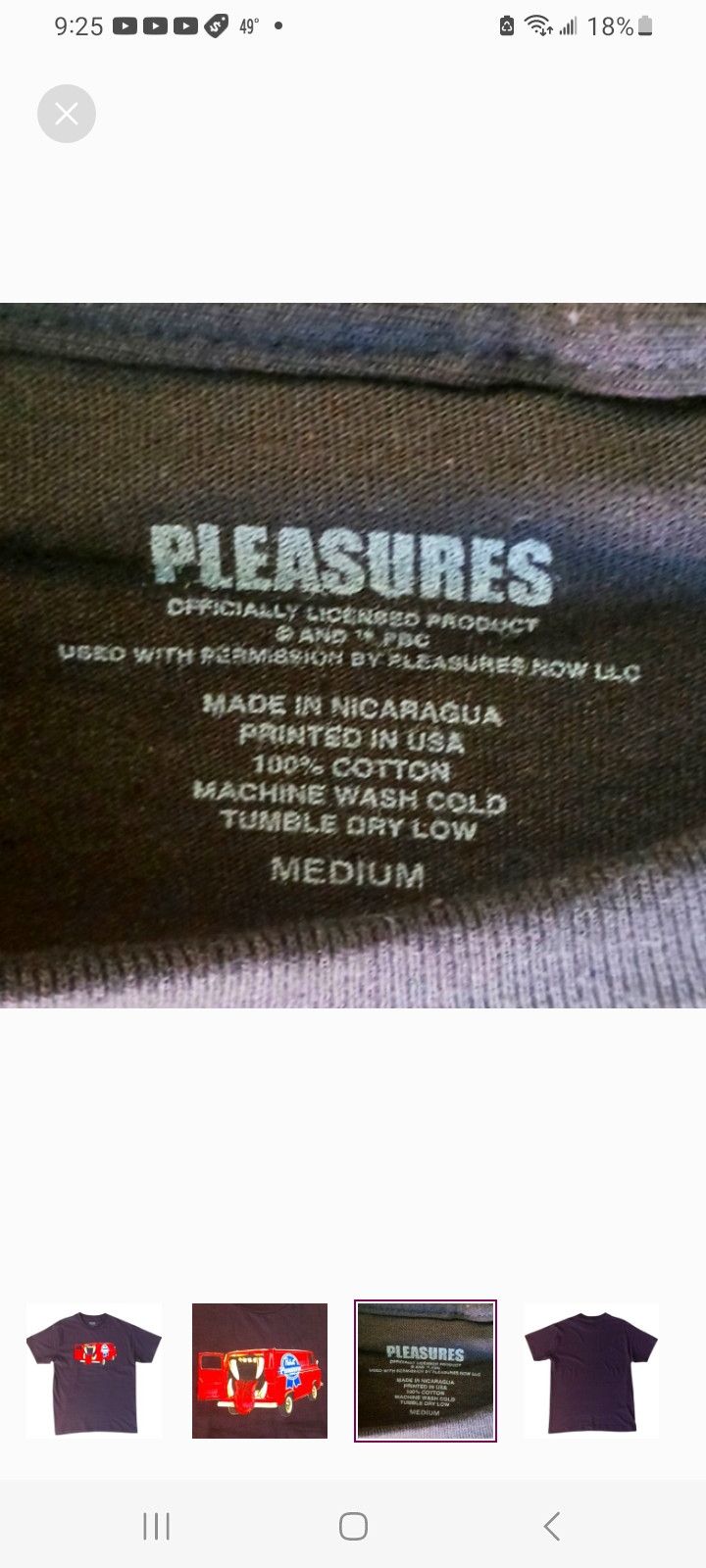 Pabst Blue Ribbon × Pleasures PLEASURES × PABST Beer Van T-Shirt, M, Black. Size US M / EU 48-50 / 2 - 3 Thumbnail