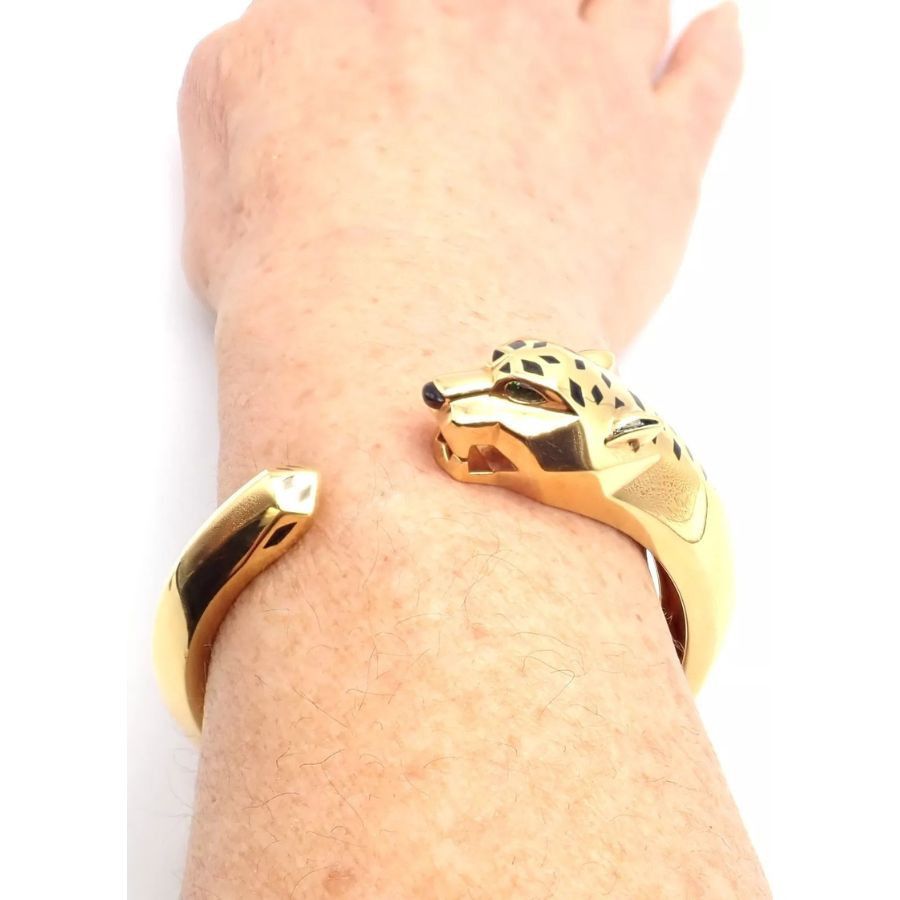 Cartier Cartier Panther Panthere 18k Yellow Gold Cuff Bracelet Size ONE SIZE - 4 Thumbnail