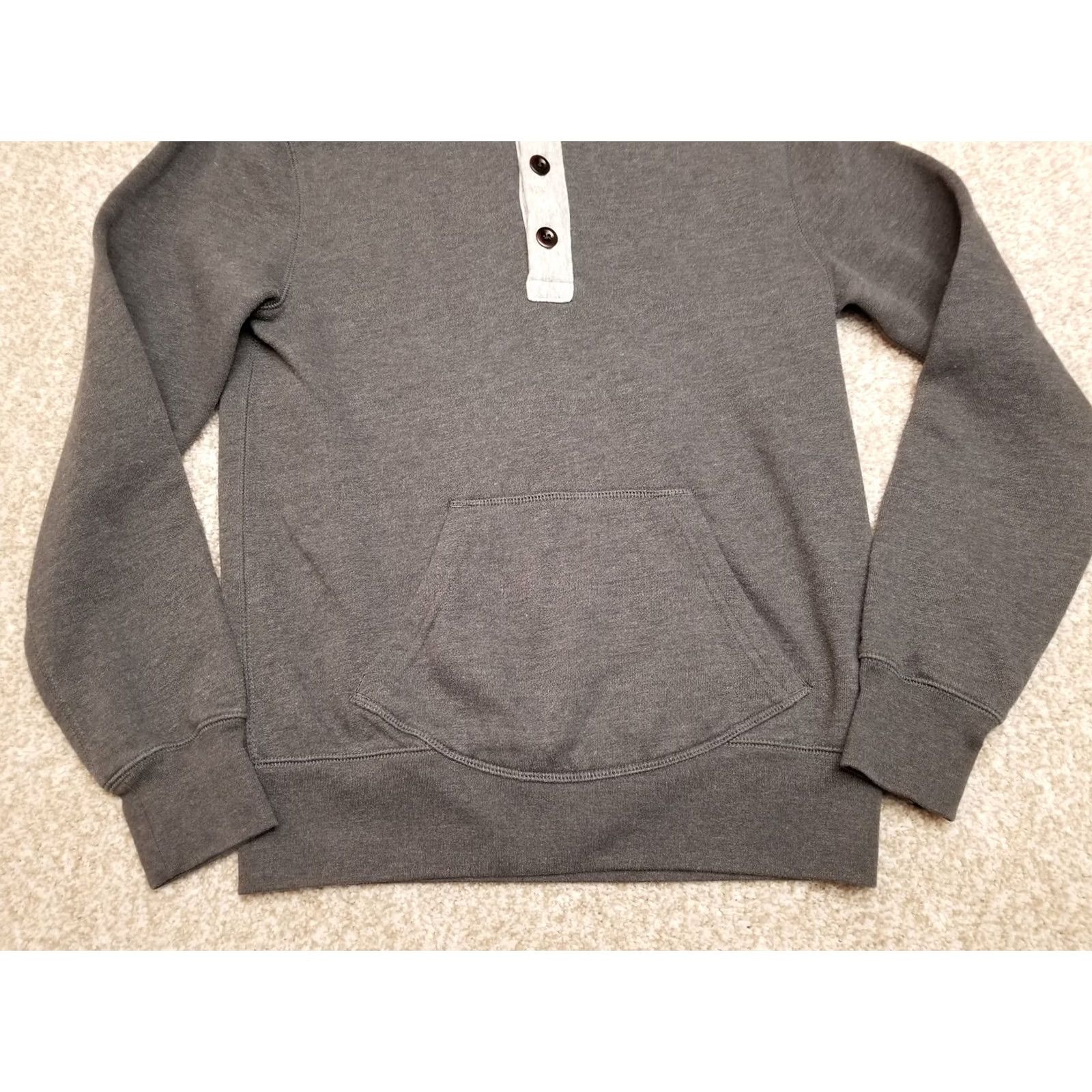 J.Crew J.CREW Hoodie Men XS Gray Fleece Hooded Pullover 100% Cotton Knit Seasonal Outdoor Classic Pullover Mens Size US XS / EU 42 / 0 - 3 Thumbnail