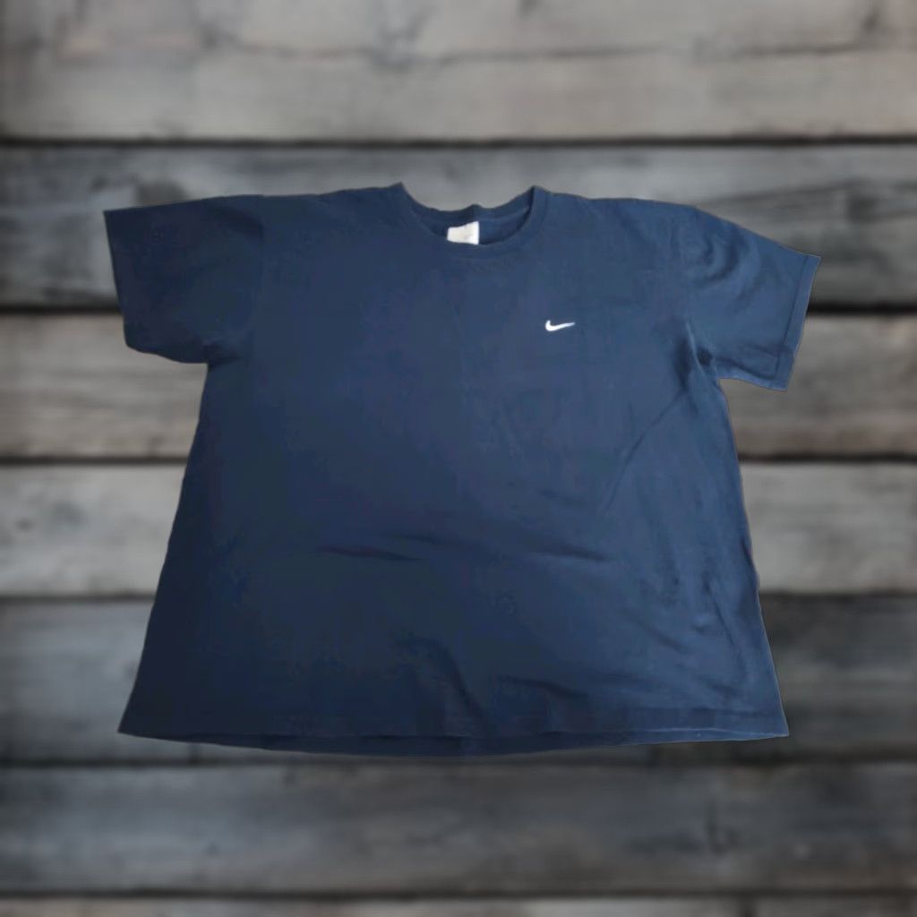 Nike Vintage Nike Y2K Check Logo T-Shirt Men XL Solid Navy Blue Athletic Sports Casual Size US XL / EU 56 / 4 - 1 Thumbnail