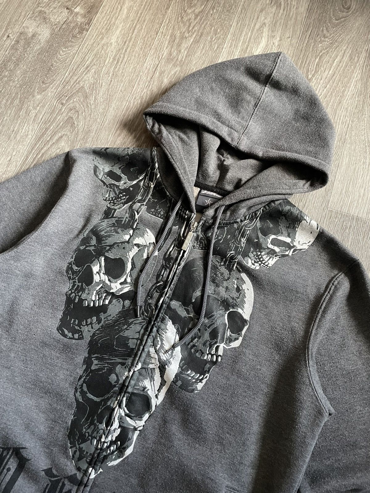 No Fear Vintage No Fear Skulls Graphic Print Zip Up Hoodie Y2K Rap Size US M / EU 48-50 / 2 - 3 Thumbnail