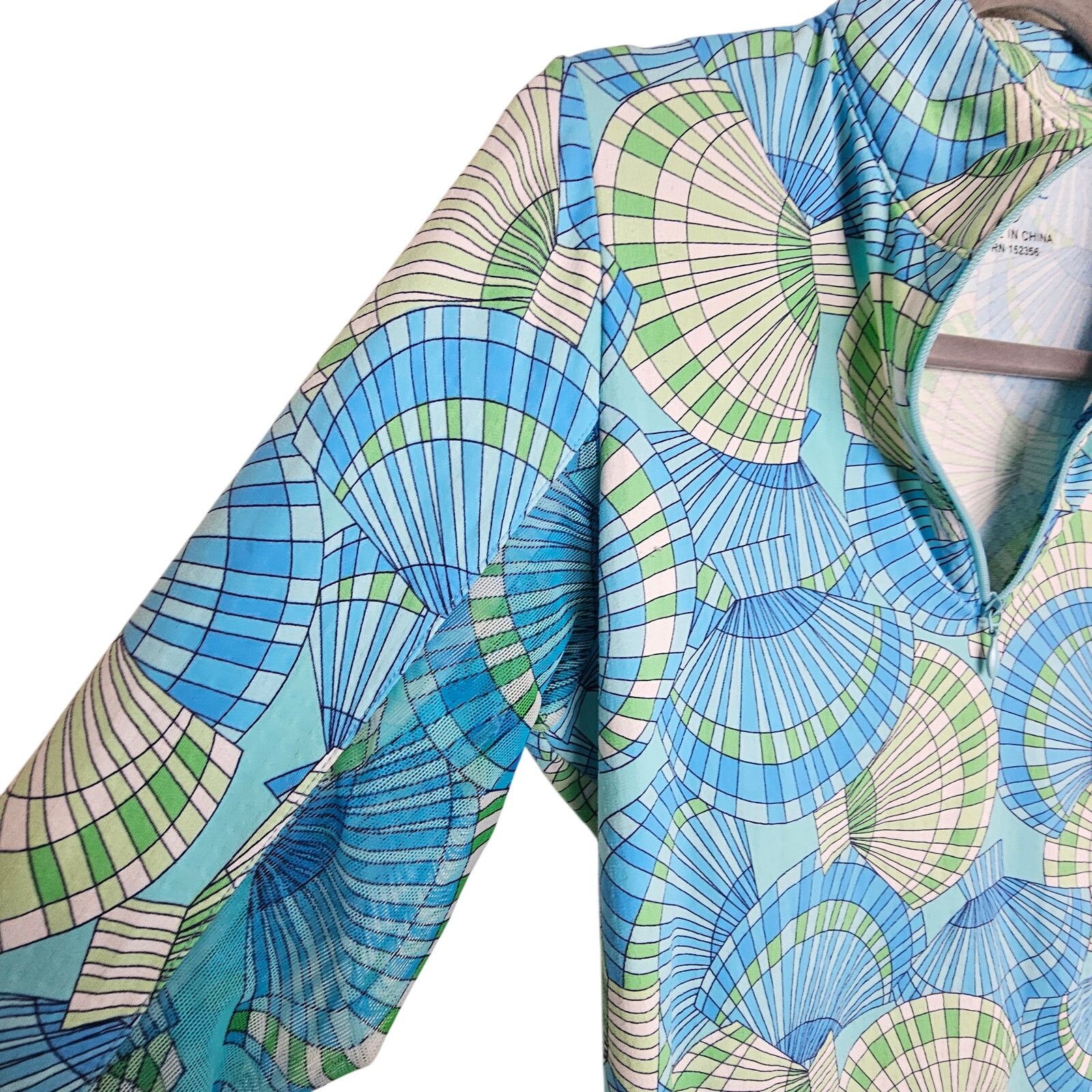 Ibex Ibkul Womens Golf Shirt Geometric S Stretch Athletic Active Size S / US 4 / IT 40 - 5 Thumbnail