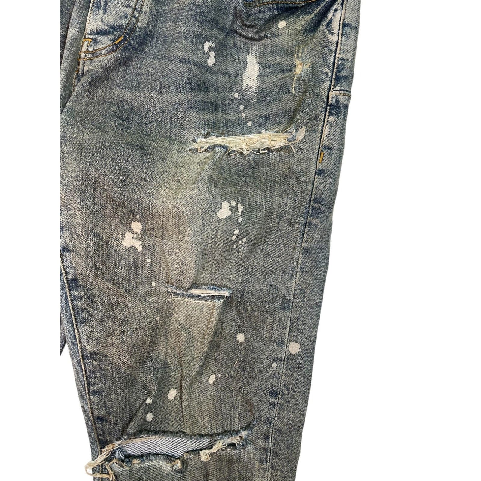 Purple Brand Purple Brand Vintage Wash Splatter Ripped Jeans Size US 32 / EU 48 - 5 Thumbnail