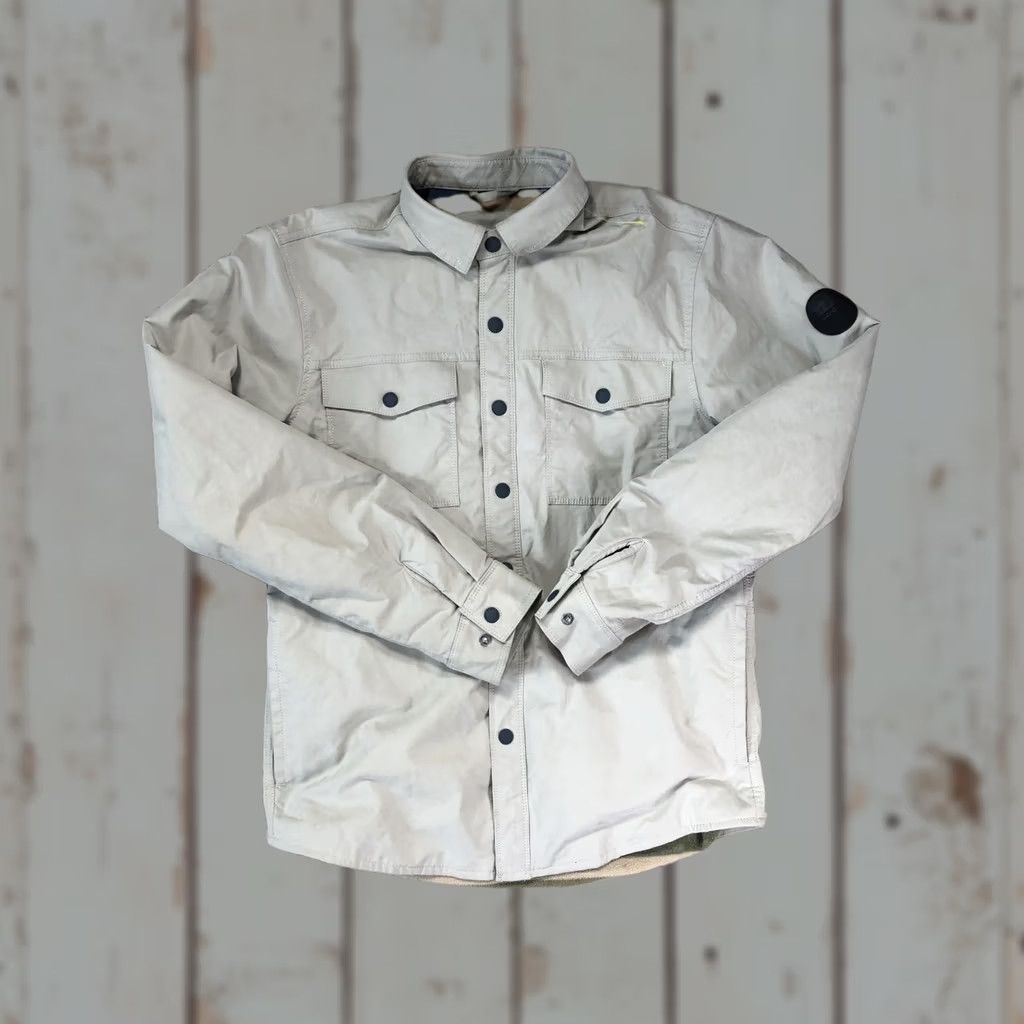 Eddie Bauer Eddie Bauer Shirt Jacket Mens S Beige Cotton Fleece Lined Snap Front Outdoor Size US S / EU 44-46 / 1 - 1 Thumbnail