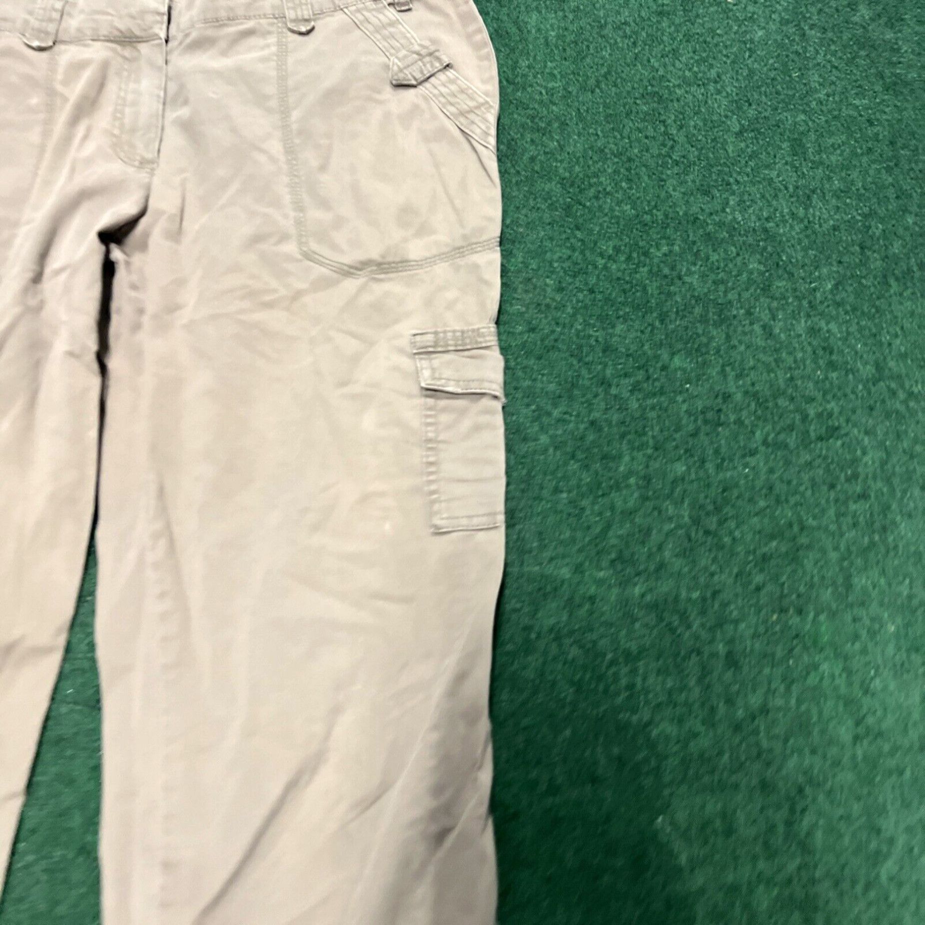 Vintage Ana A New Approach Women’s Khaki Brown Green Crop Cargo Pants Size 14 Size 36" / US 14 / IT 50 - 2 Thumbnail