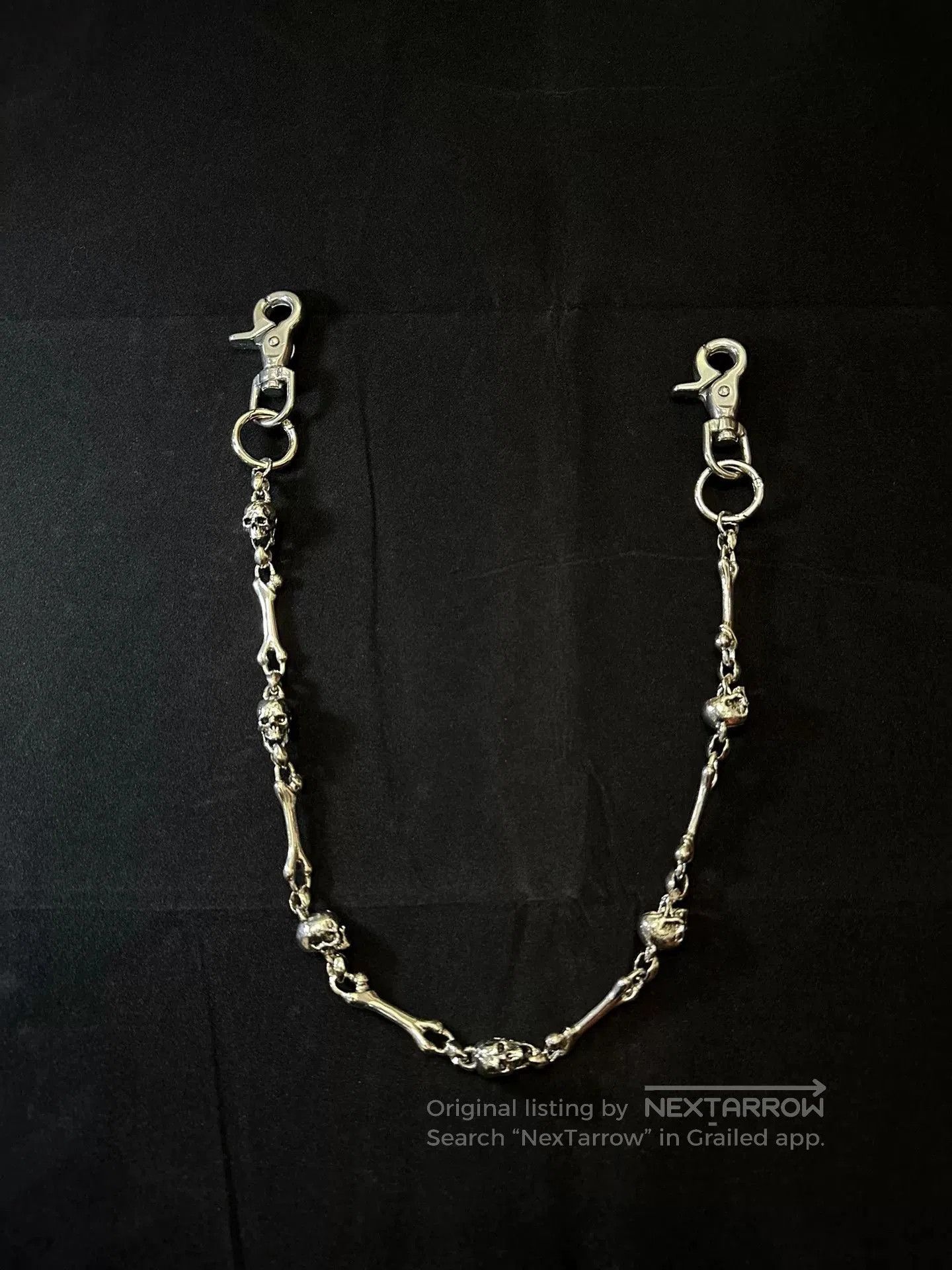 Vintage vintage 90s skull chain wallet chain. Size ONE SIZE - 1 Thumbnail