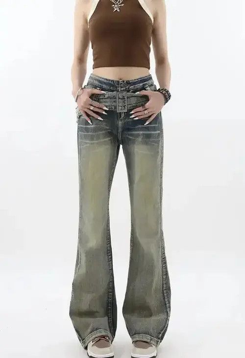 Other Vintage Washed Blue High Waisted Jeans Size 27" / US 4 / IT 40 - 3 Thumbnail