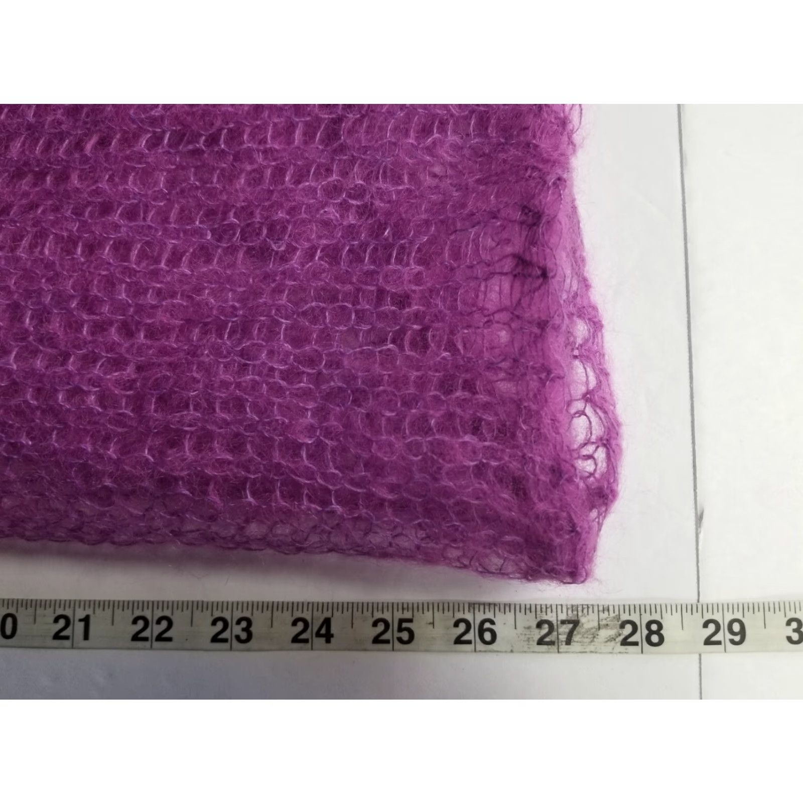 Nordstrom VINTAGE Nordstrom Mohair Crochet Poncho Shawl One Size Purple Italy Women Shawl/Wrap Knit Mohair Size ONE SIZE - 4 Thumbnail