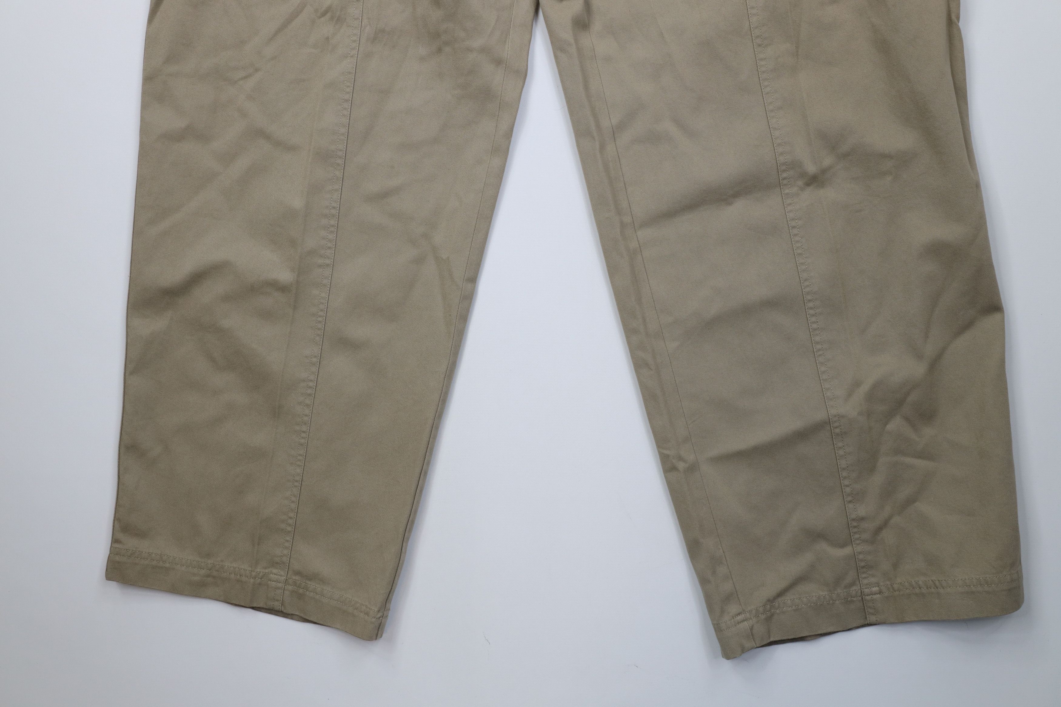 Nike Vintage 90s Y2K Nike Mini Swoosh Wide Leg Pants Khaki Tan Size US 40 / EU 56 - 4 Thumbnail
