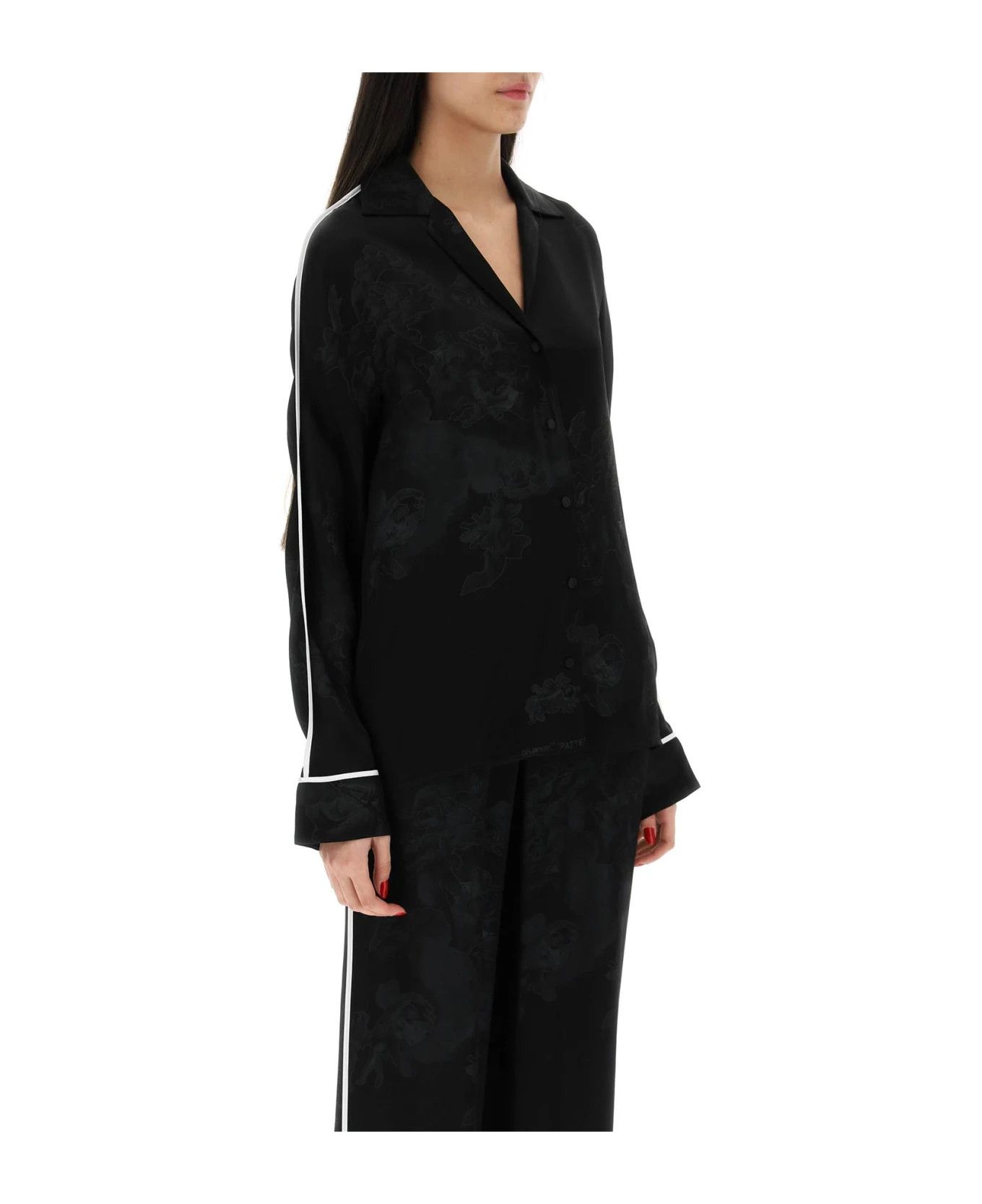 Off-White o1y1225 Solid Color Shirt in Black/White Size XS / US 0-2 / IT 36-38 - 2 Thumbnail