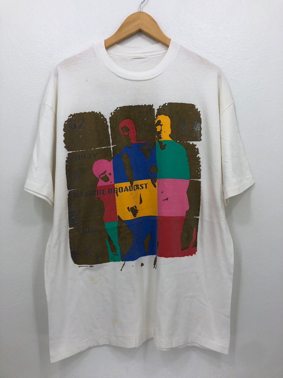 Band Tees × Vintage Vintage 1992's U2 Zoo TV Outside Broadcast Tour shirt BN Size US XL / EU 56 / 4 - 4 Thumbnail