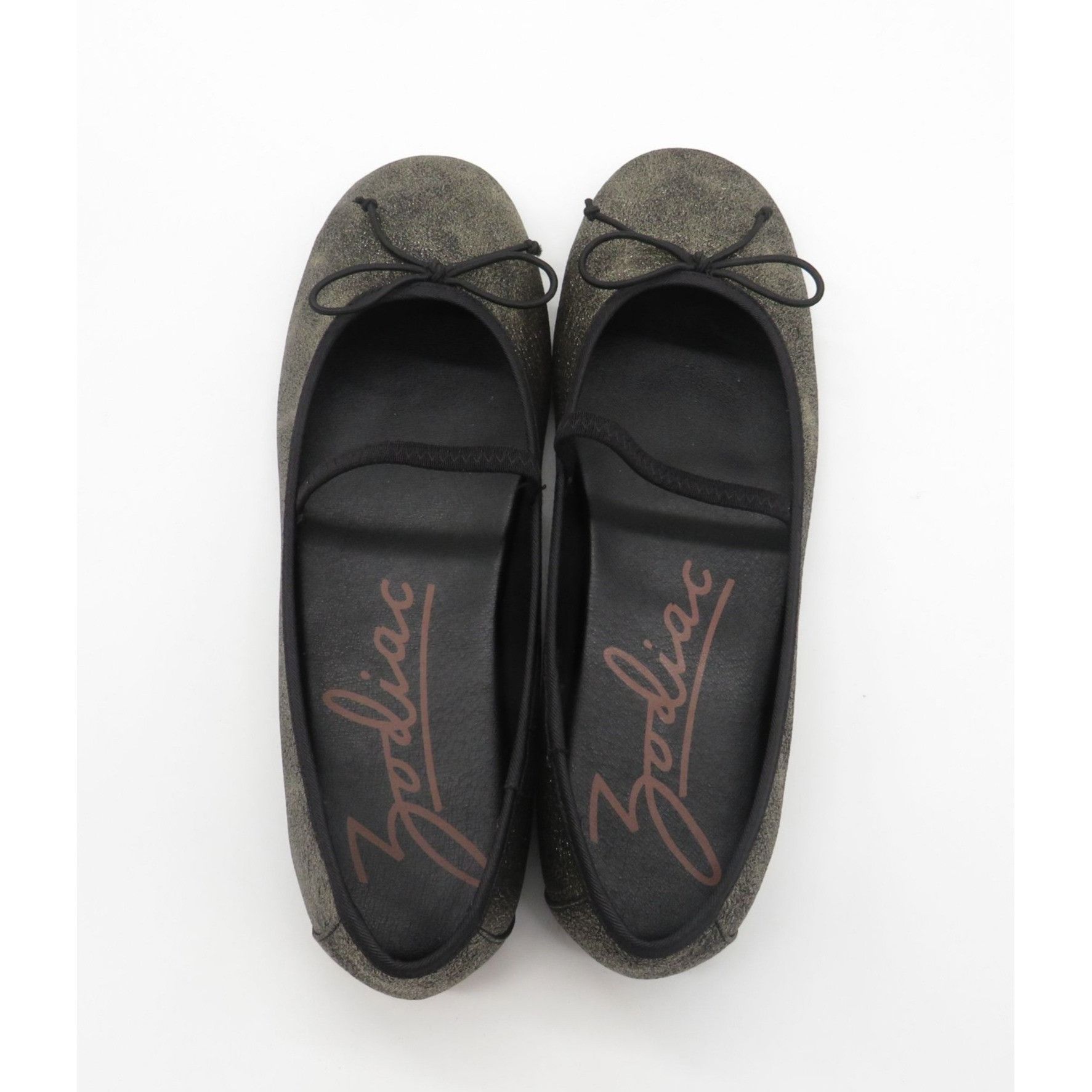 Other Zodiac Women's Glittery Black Ballet Flats With Bow Detail S Size US 7.5 / IT 37.5 - 4 Thumbnail