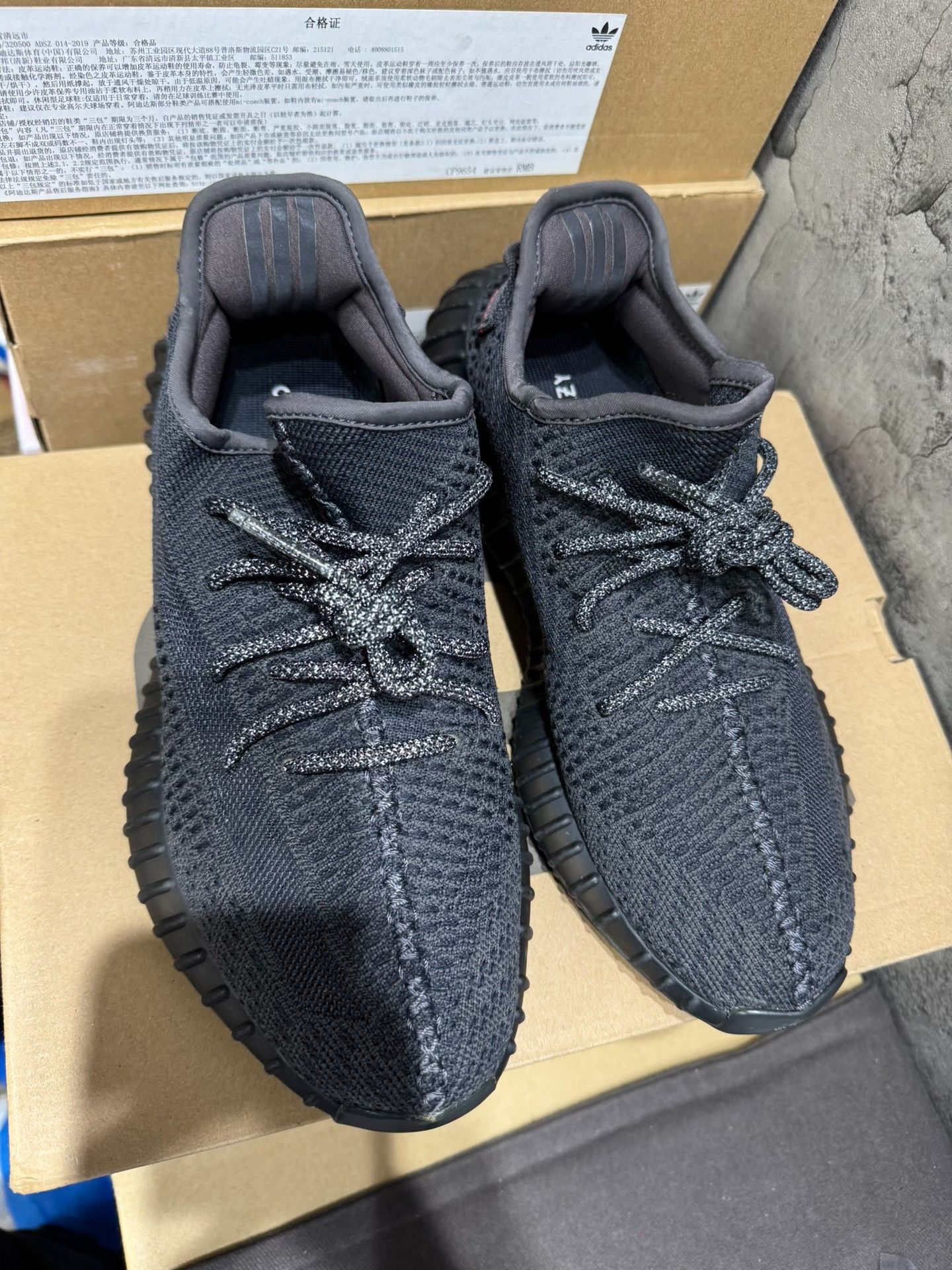 Adidas Adidas YEEZY350 Black Lowtop Sneakers 42 Men Size US 9 / EU 42 - 1 Thumbnail