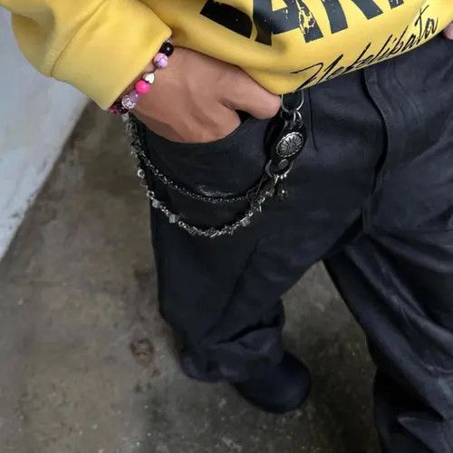 Jewelry Double Layered Dice Wallet Chain, Dice Keychain for Jeans Size ONE SIZE - 6 Thumbnail